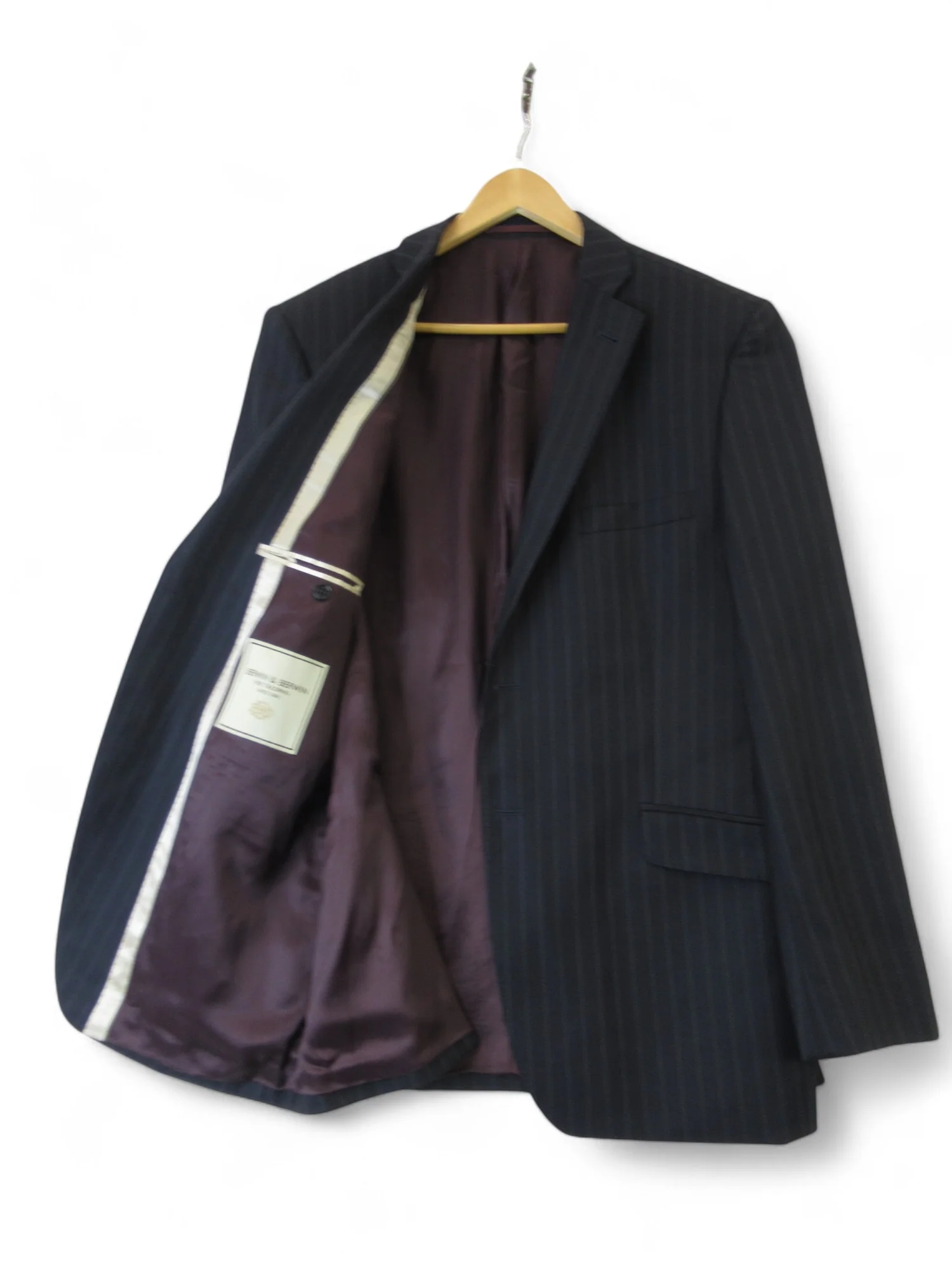 Berwin & Berwin 42" Navy Pinstripe Suit Jacket Menswear | Preloved - Image 6
