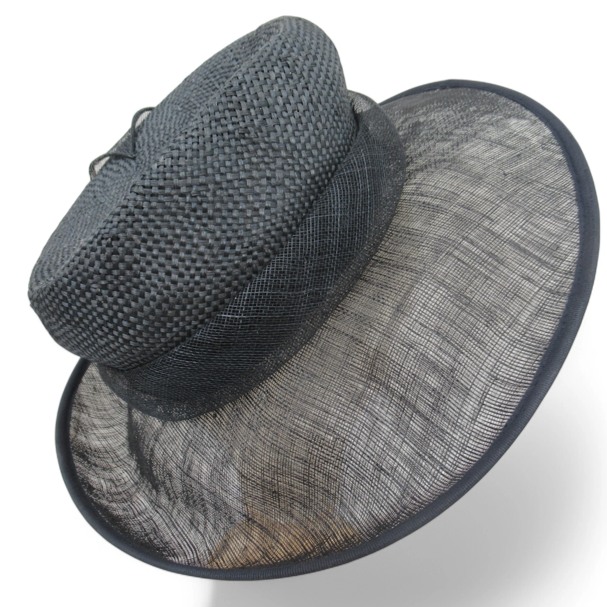 BHS Mother Of Bride Hat Navy Straw Vintage Womenswear | Pre-loved - Image 3