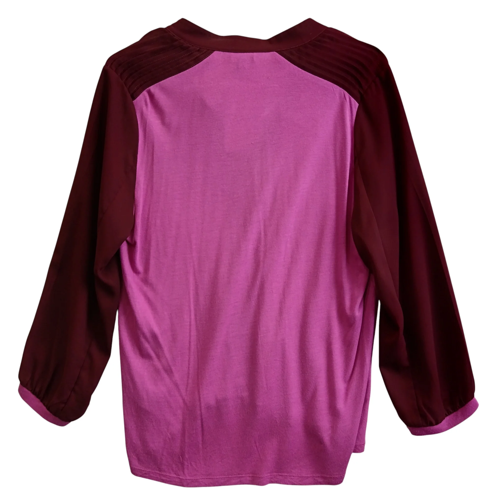 Biba Purple / Plum Ladies Sleeved Top UK 14 - Womenswear | Pre-loved - Image 2