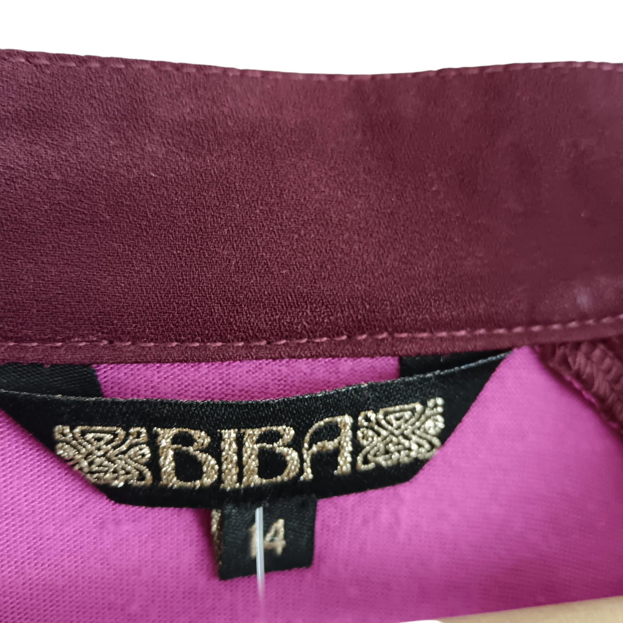Biba Purple / Plum Ladies Sleeved Top UK 14 - Womenswear | Pre-loved - Image 3