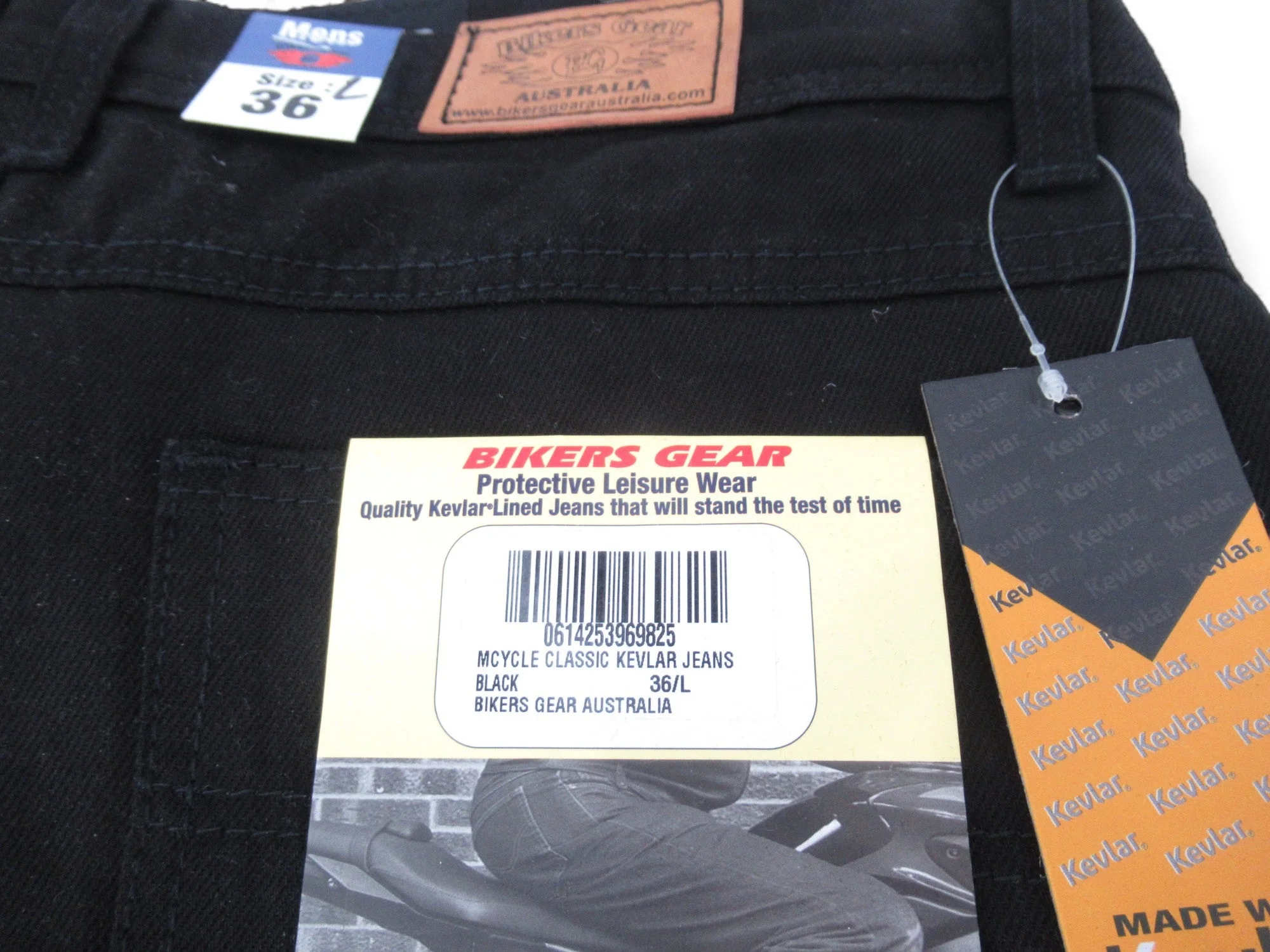 Biker Gear Work Trousers Jeans 36L Black Menswear | Preloved - Image 3