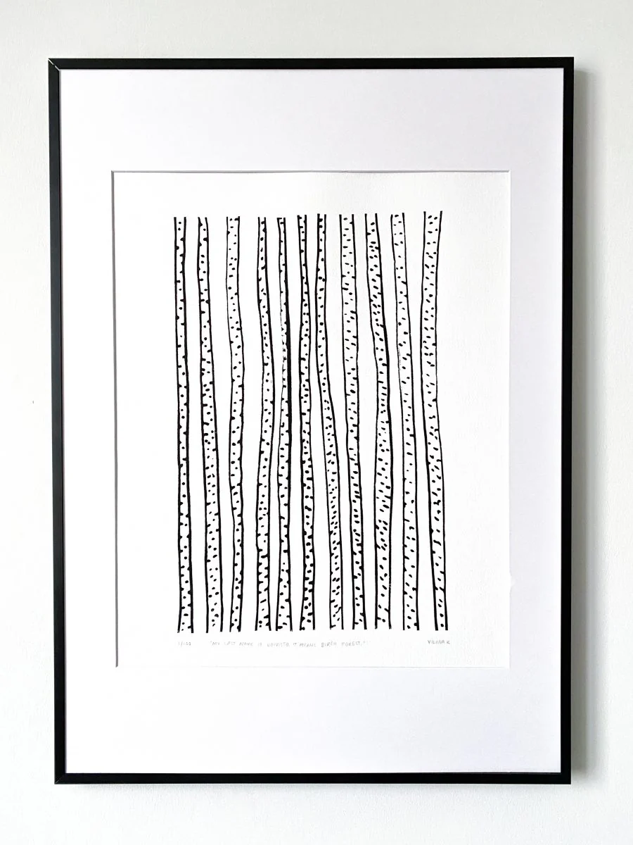 BIRCH FOREST original print - Image 3