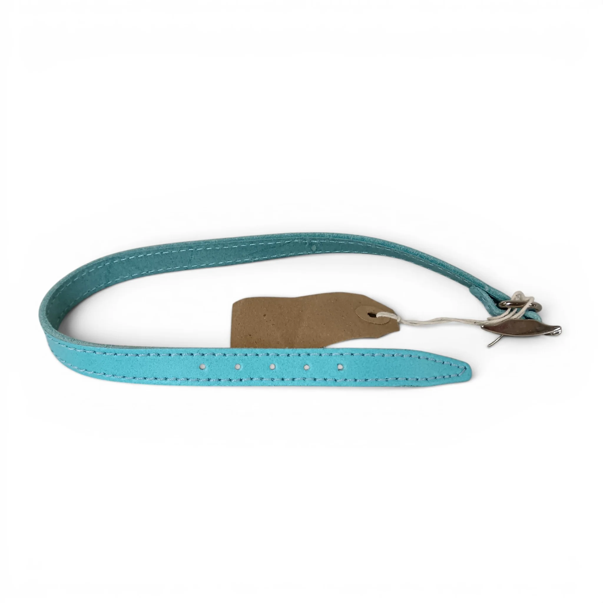 Blue Faux Leather Dog Collar 40cm | Pre-loved - Image 2