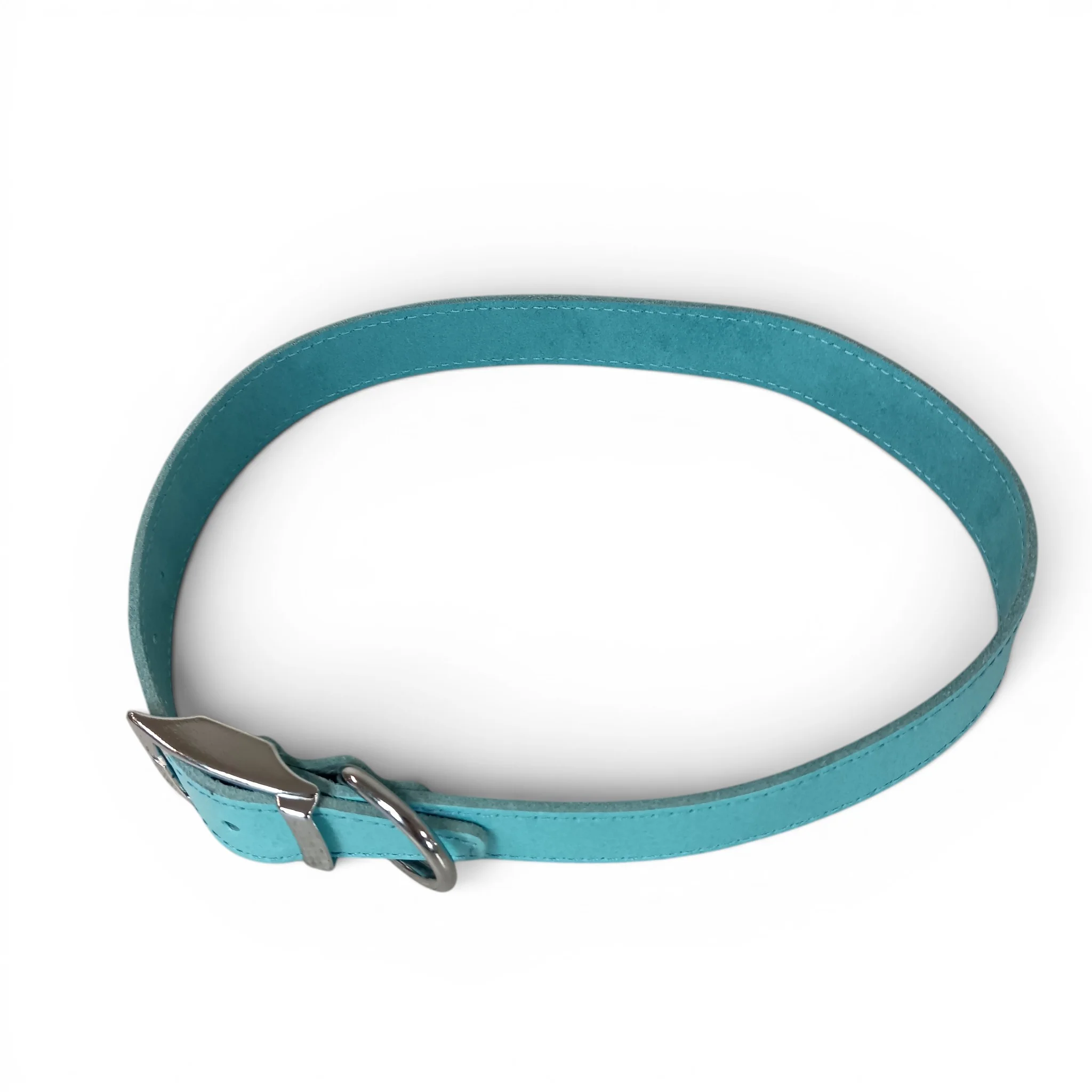 Blue Faux Leather Dog Collar 65cm | Pre-loved - Image 2