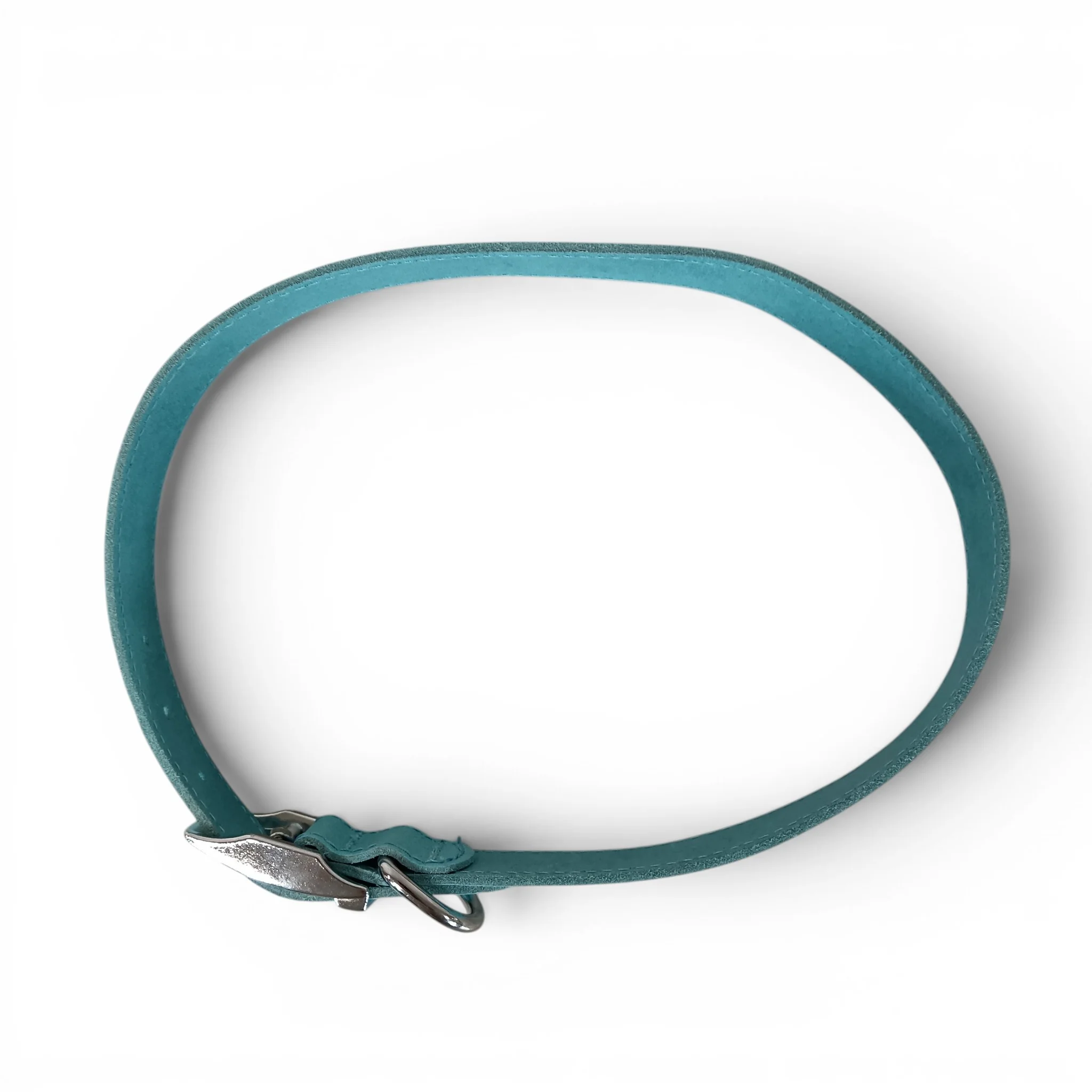 Blue Faux Leather Dog Collar 65cm | Pre-loved - Image 3