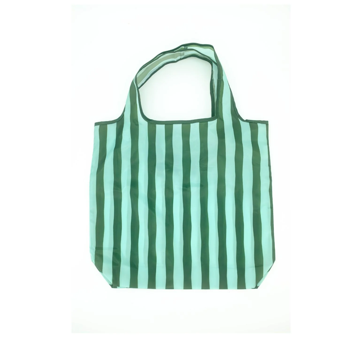 Blue/Green striped packable bag - Image 3
