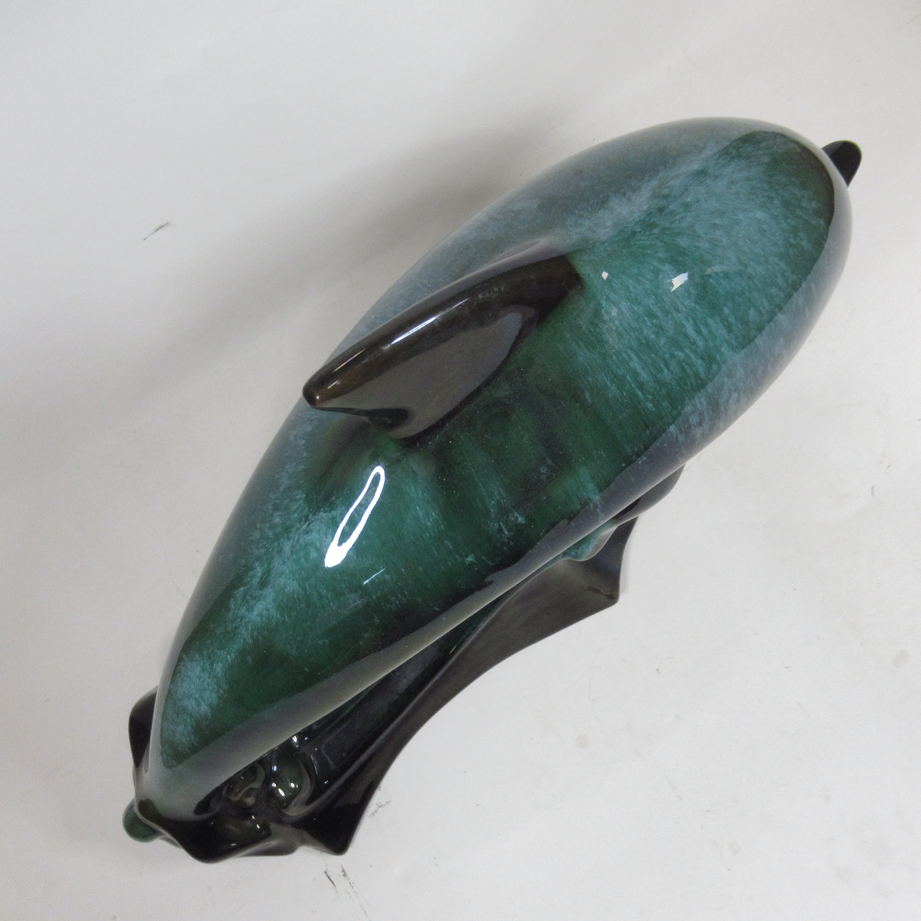 Blue Mountain Pottery Teal Green Wave Jumping Dolphin | Pre-Loved - Image 5