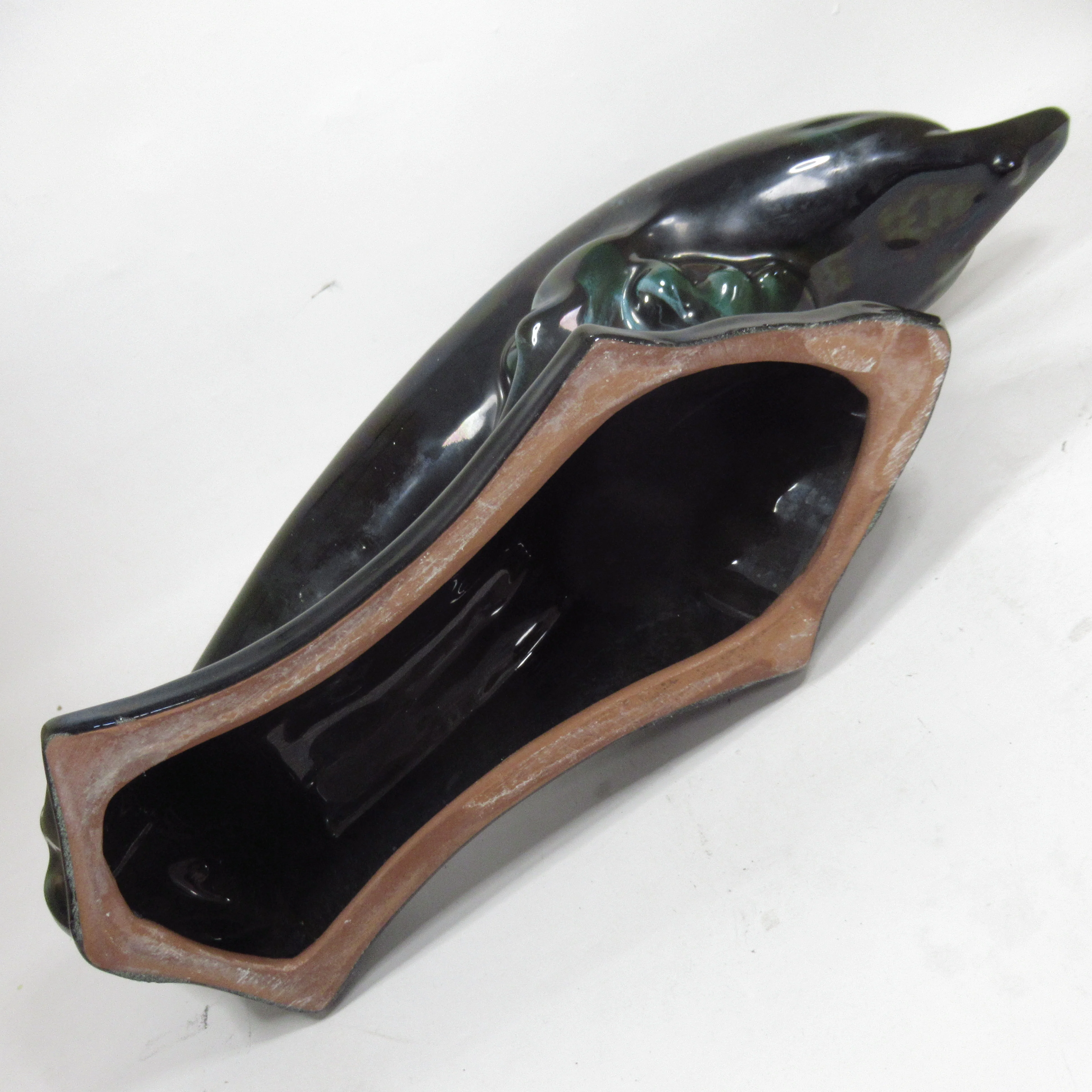 Blue Mountain Pottery Teal Green Wave Jumping Dolphin | Pre-Loved - Image 6