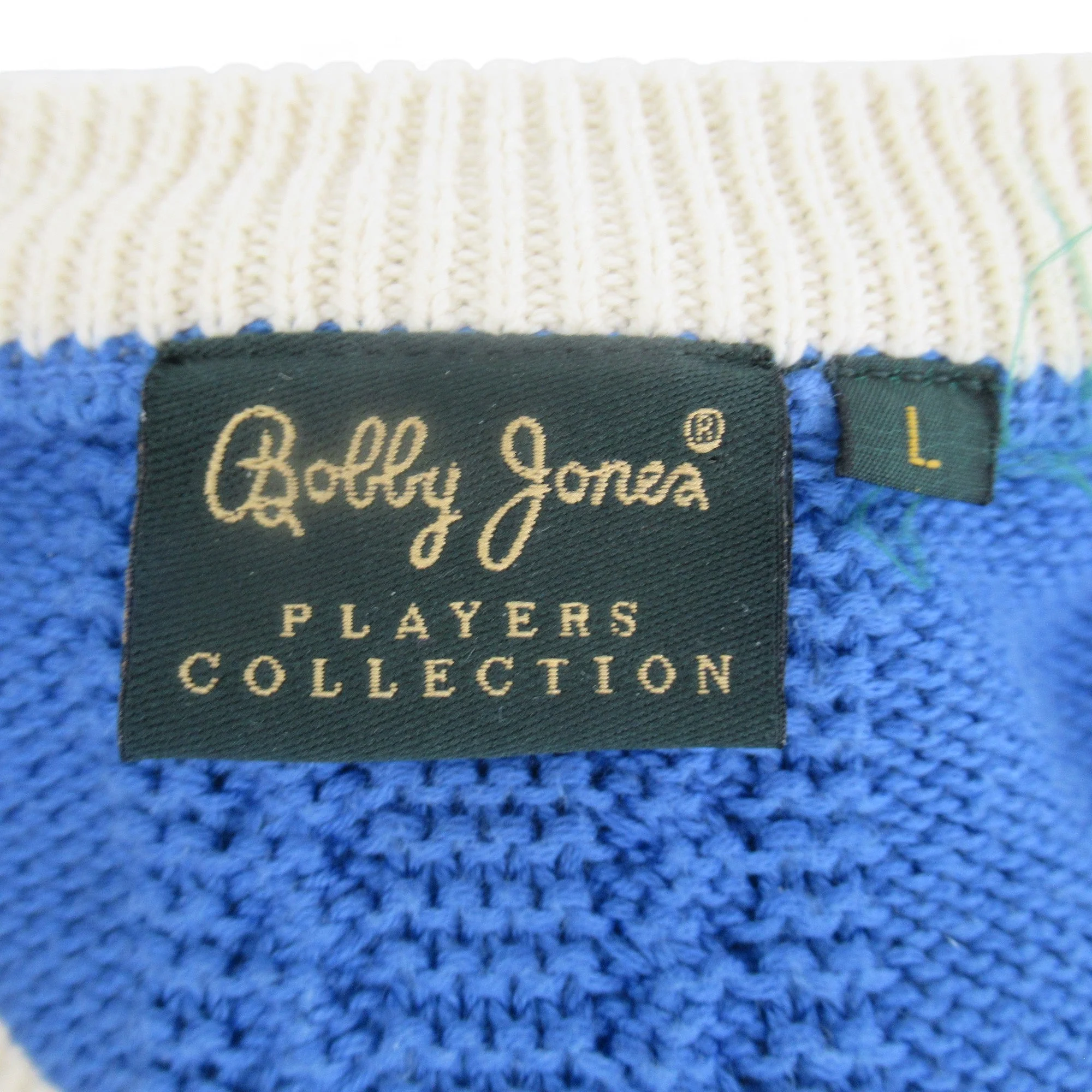 Bobby Jones Large Blue Tank Top Vintage Menswear | Preloved - Image 3