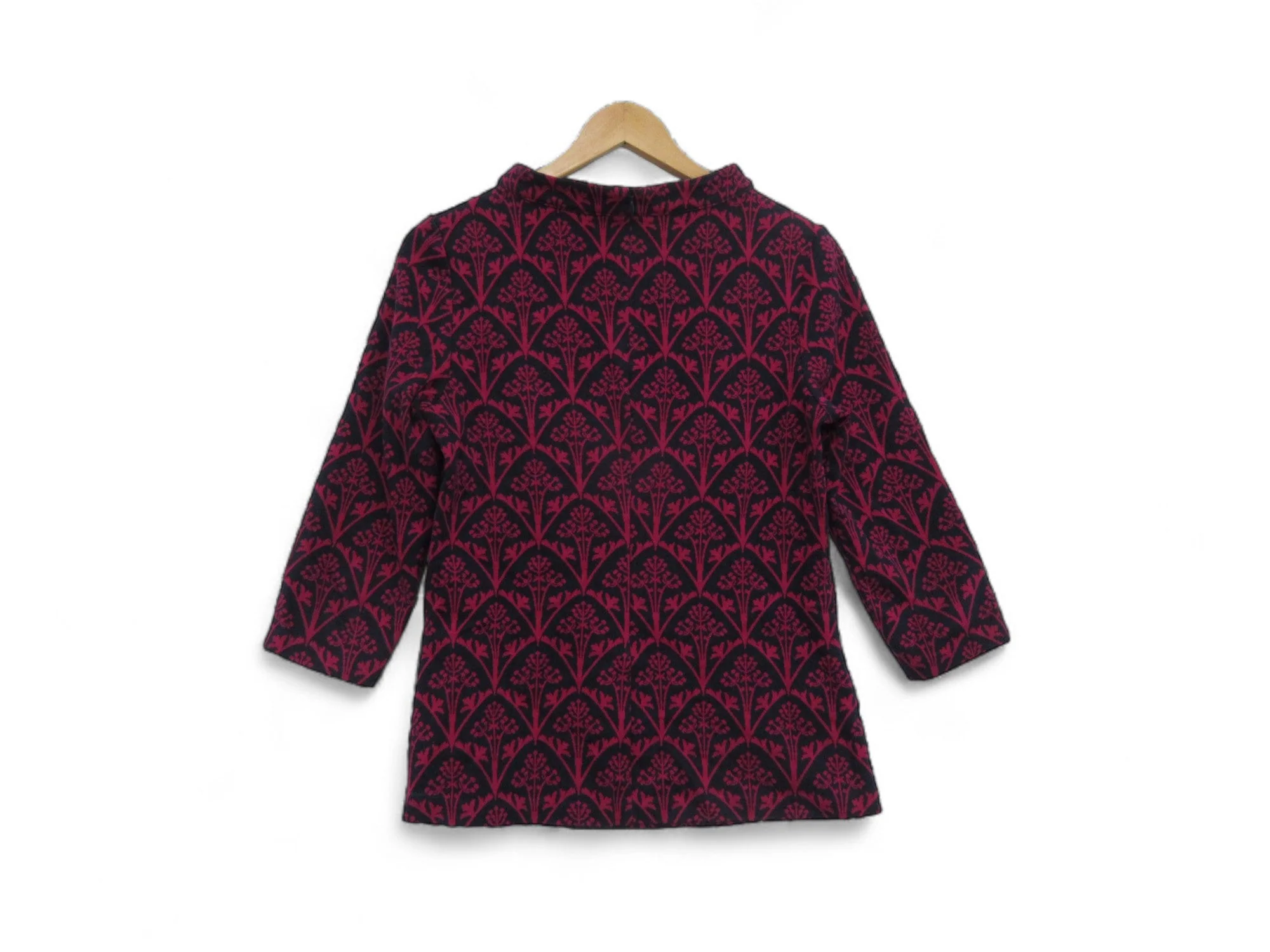 Boden Top UK 12 Black Pink High Neck Top Womenswear | Preloved - Image 3