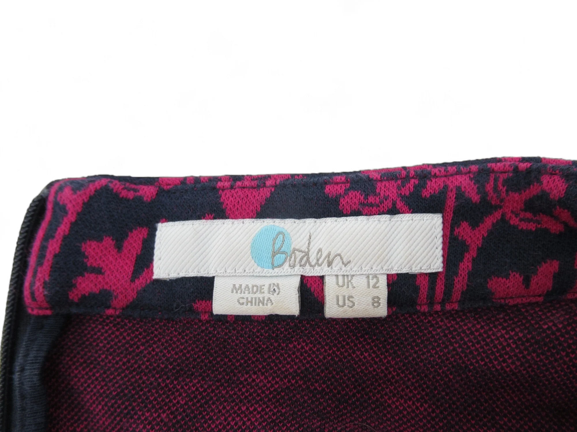 Boden Top UK 12 Black Pink High Neck Top Womenswear | Preloved - Image 4