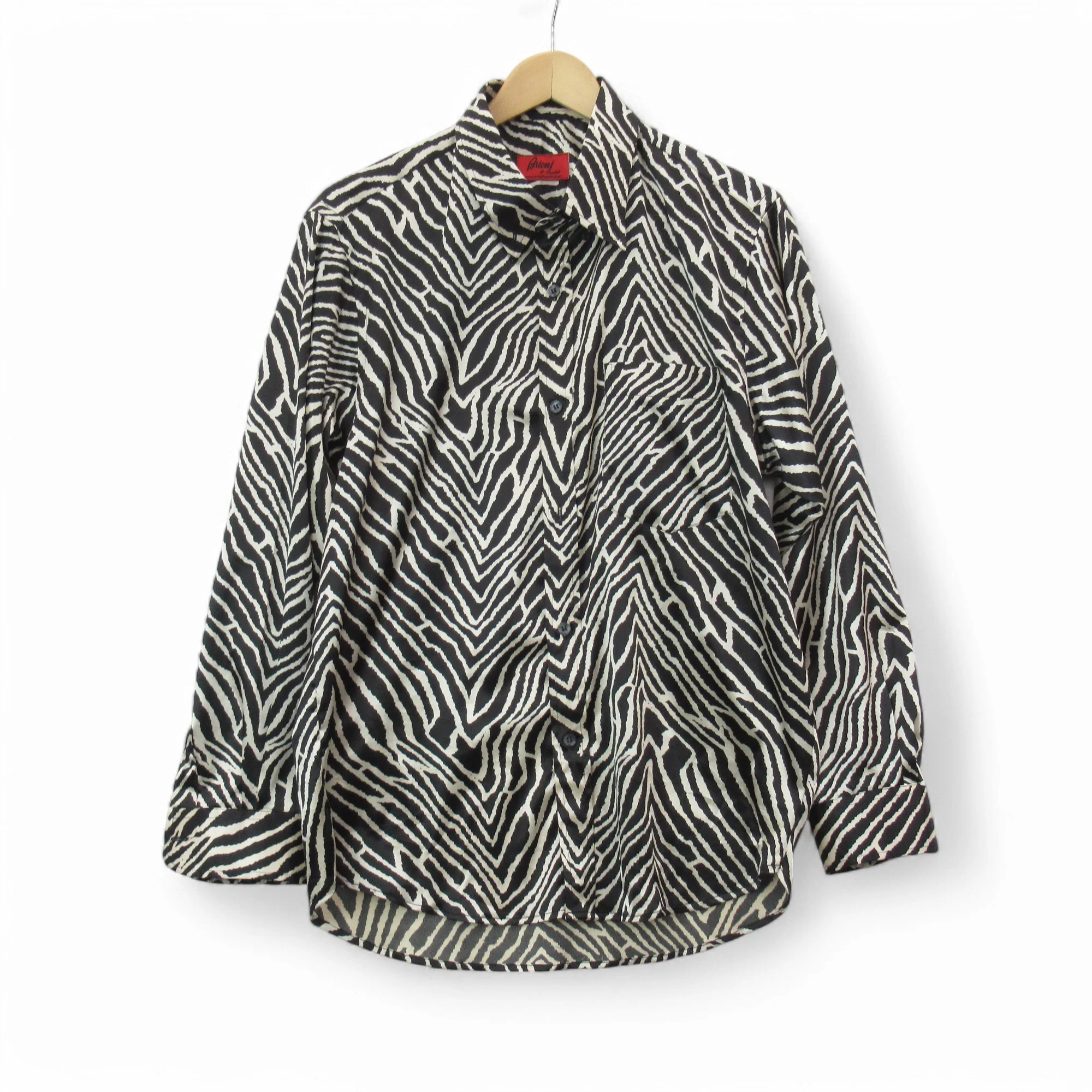 Brioni Satin Shirt Black Medium Vintage Menswear | Pre-loved