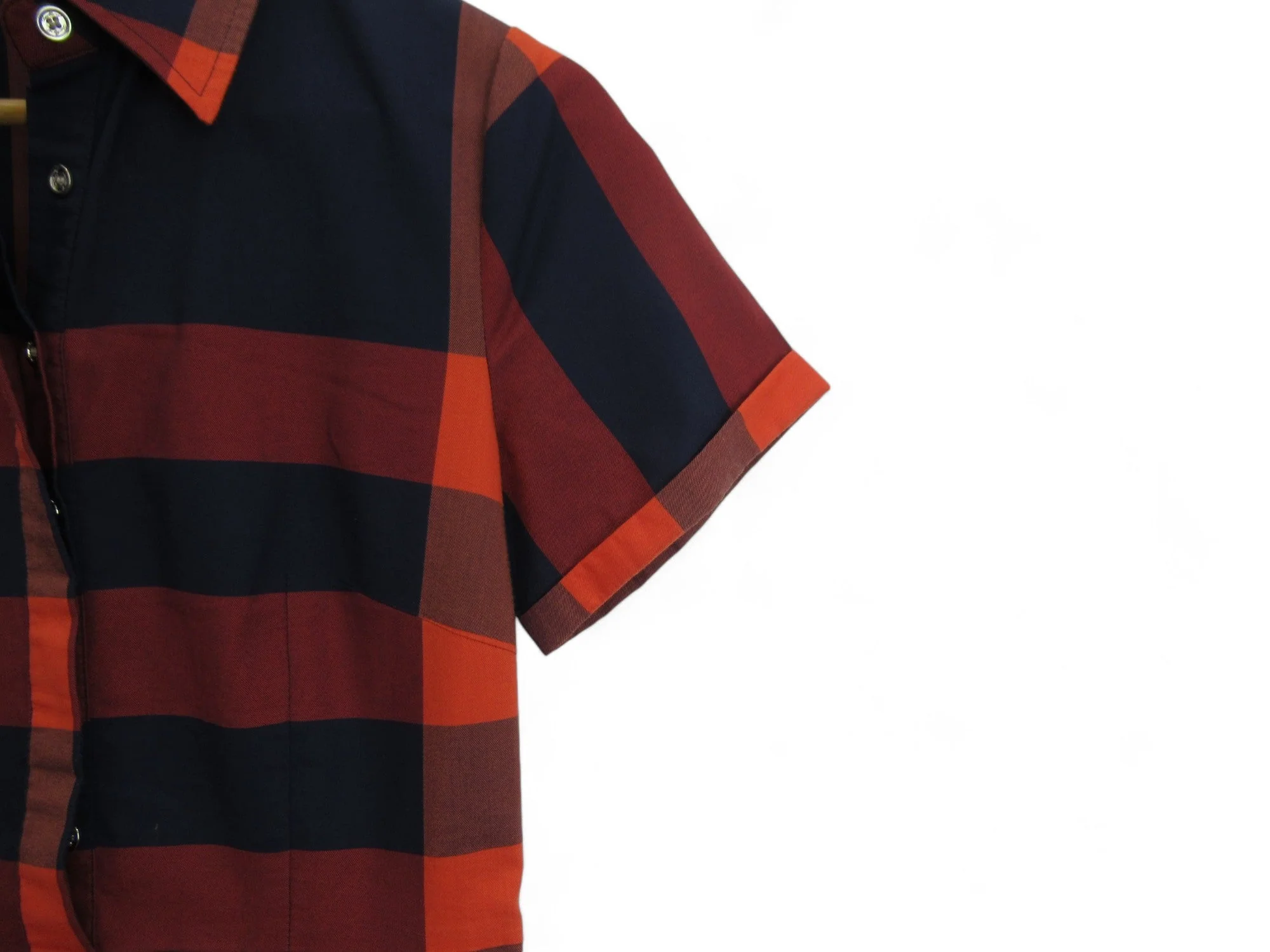 Brit UK 6 Blue Red Check Shirt Dress Womenswear | Preloved - Image 2