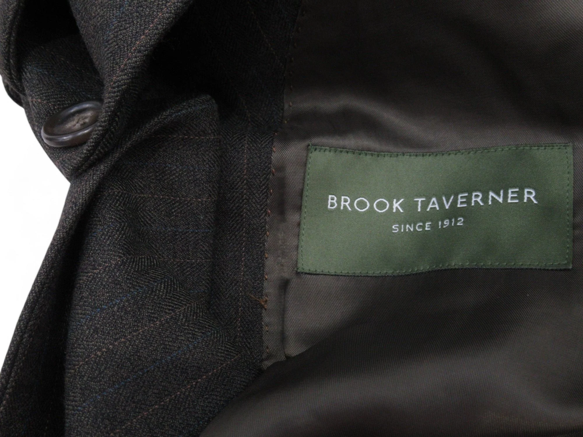 Brook Taverner 46R Green Suit Wool Blend Menswear | Preloved - Image 5