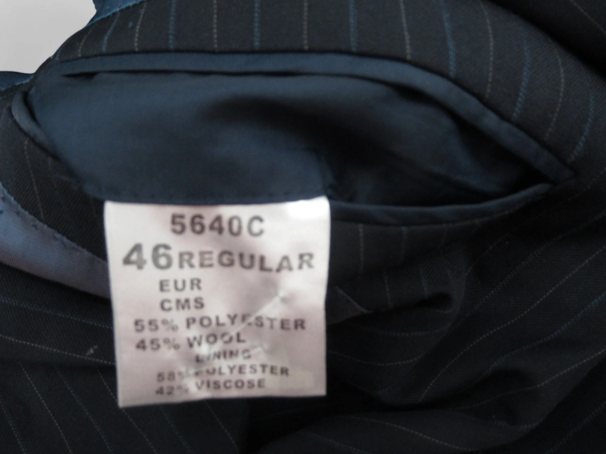 Brook Taverner 46R Blue Suit Wool Blend Menswear | Preloved - Image 6