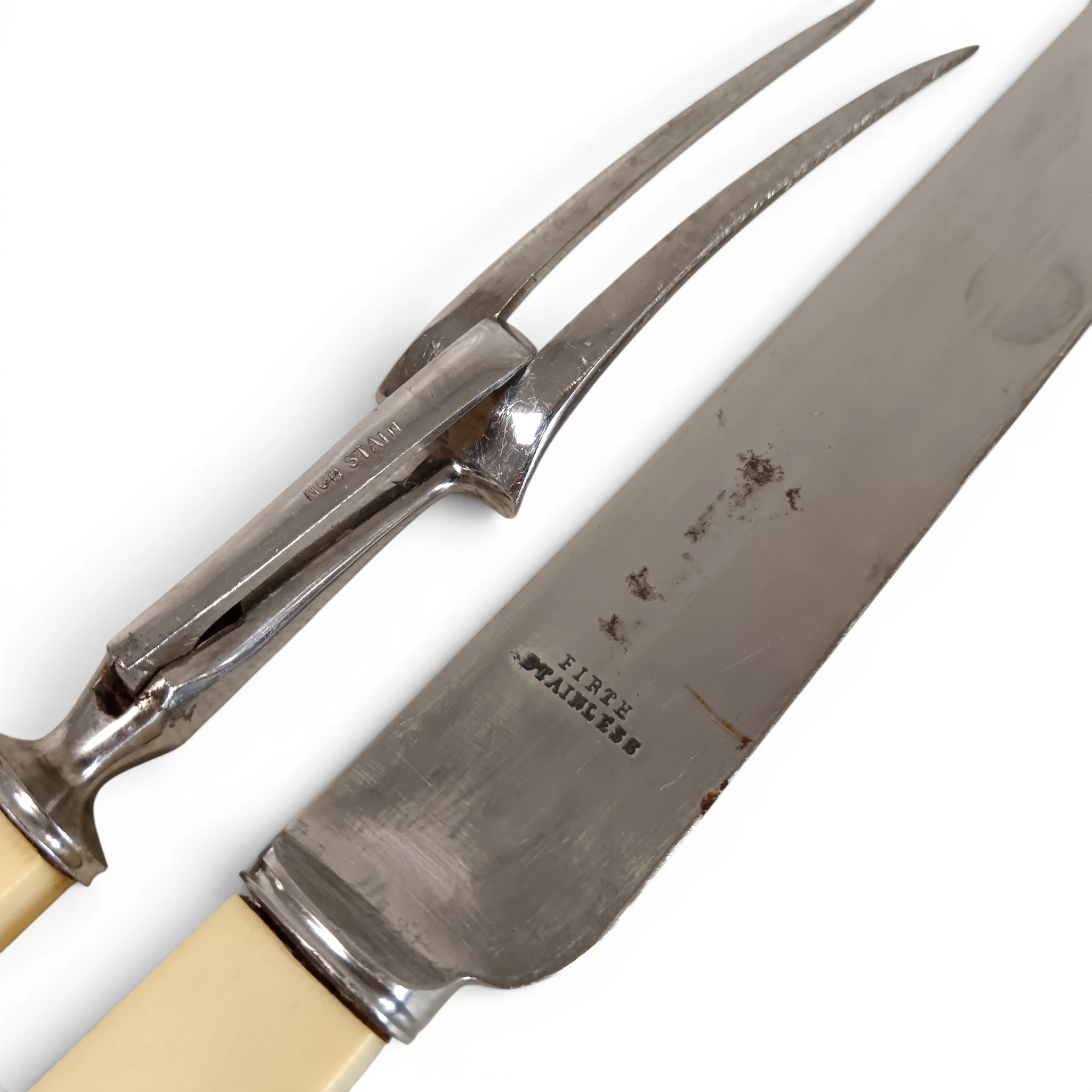 Browetts Two Piece Carving Cutlery Set Firth Stainless Birmingham & Sheffield | Pre-loved - Image 4