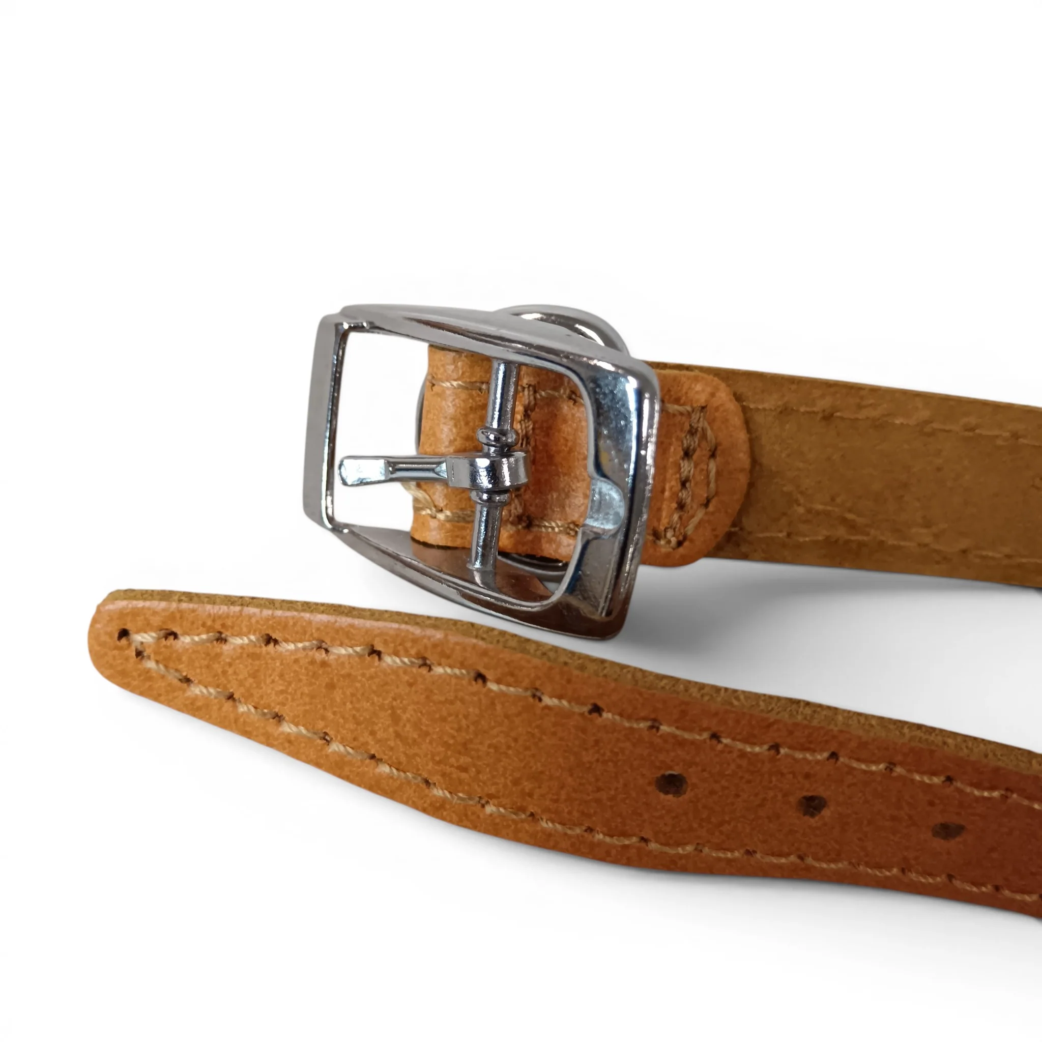 Brown Faux Leather Dog Collar 50cm | Pre-loved - Image 4