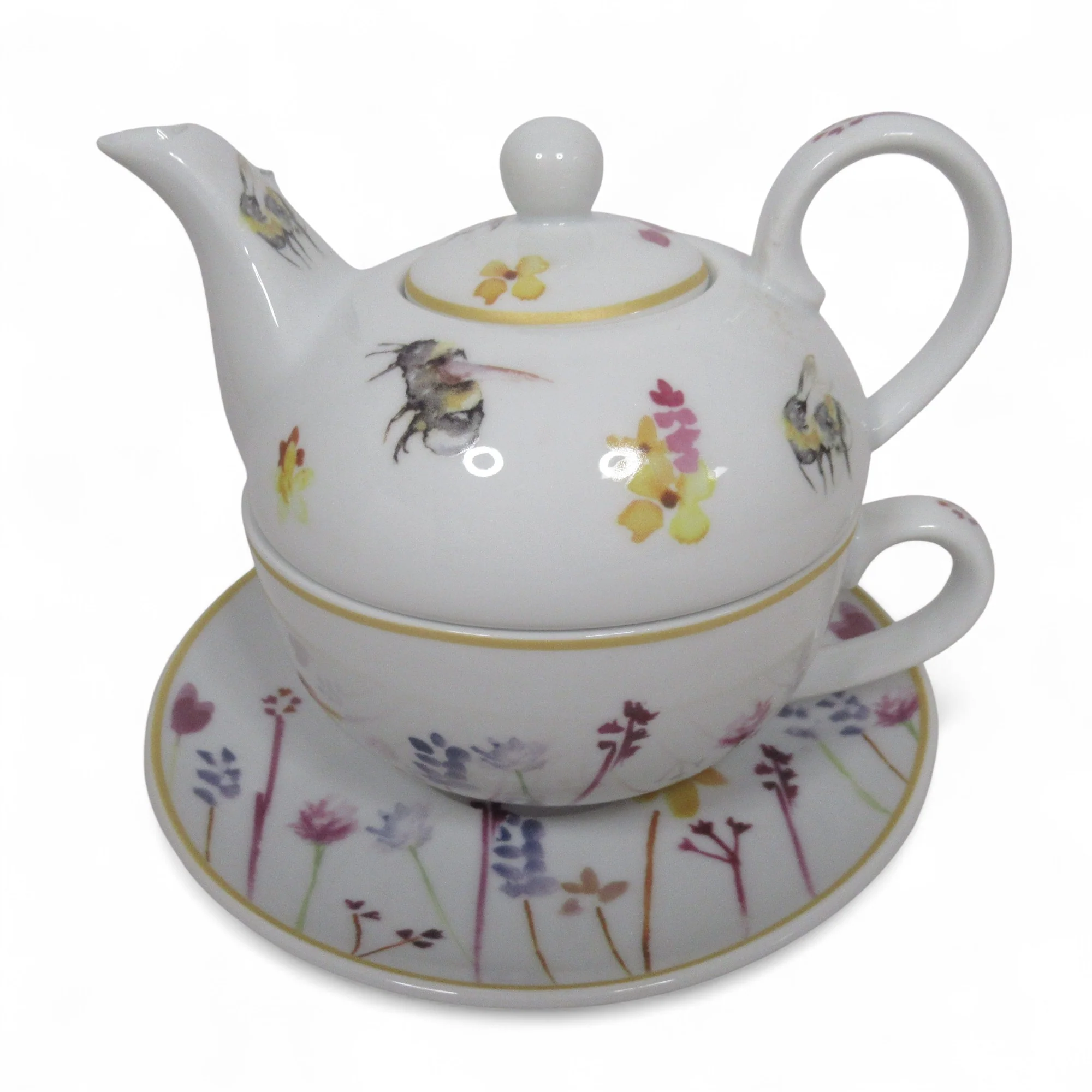 Busy Bees Tea for One Fine China The Leonardo Collection | Pre-loved - Image 2
