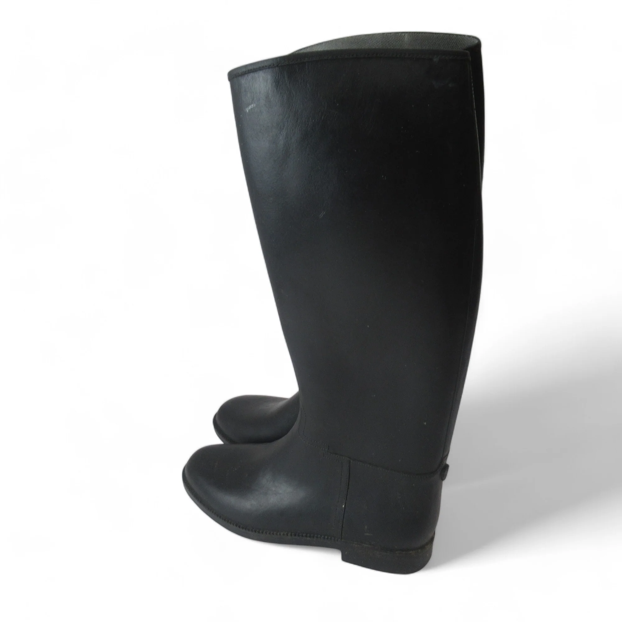 Cadett UK 8 Black Rubber riding Boots Womenswear | Preloved - Image 3