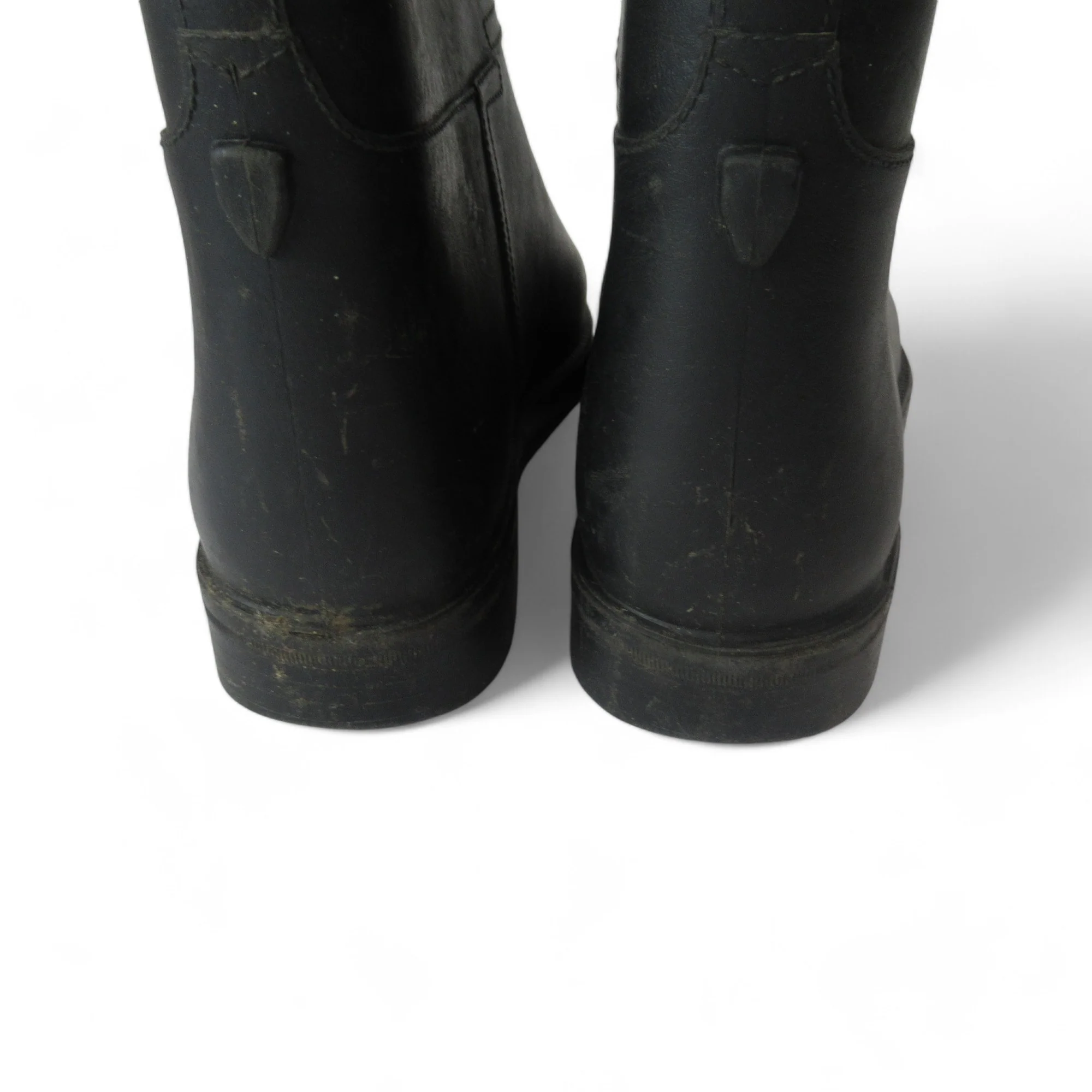 Cadett UK 8 Black Rubber riding Boots Womenswear | Preloved - Image 4