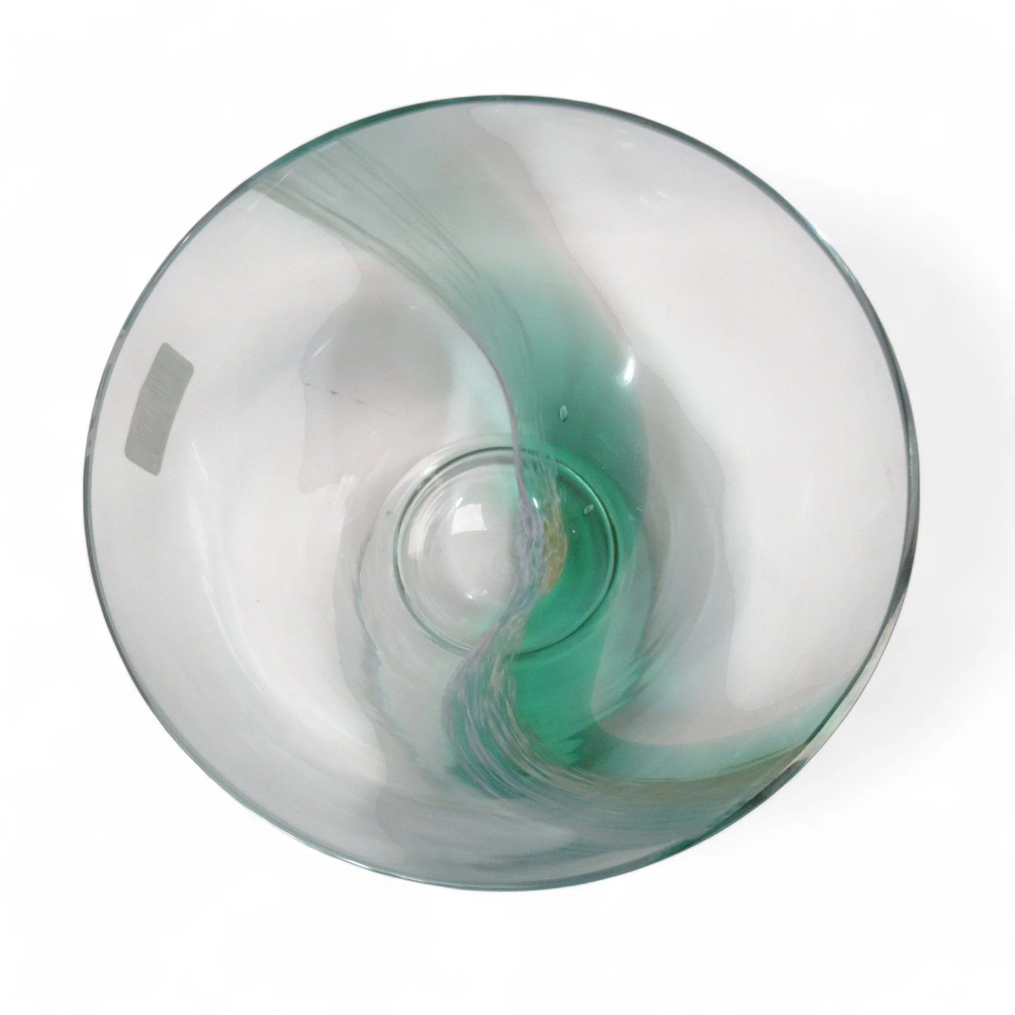 Caithness Scottish Glass Bowl Green Swirl Boxed Decorative | Preloved - Image 3