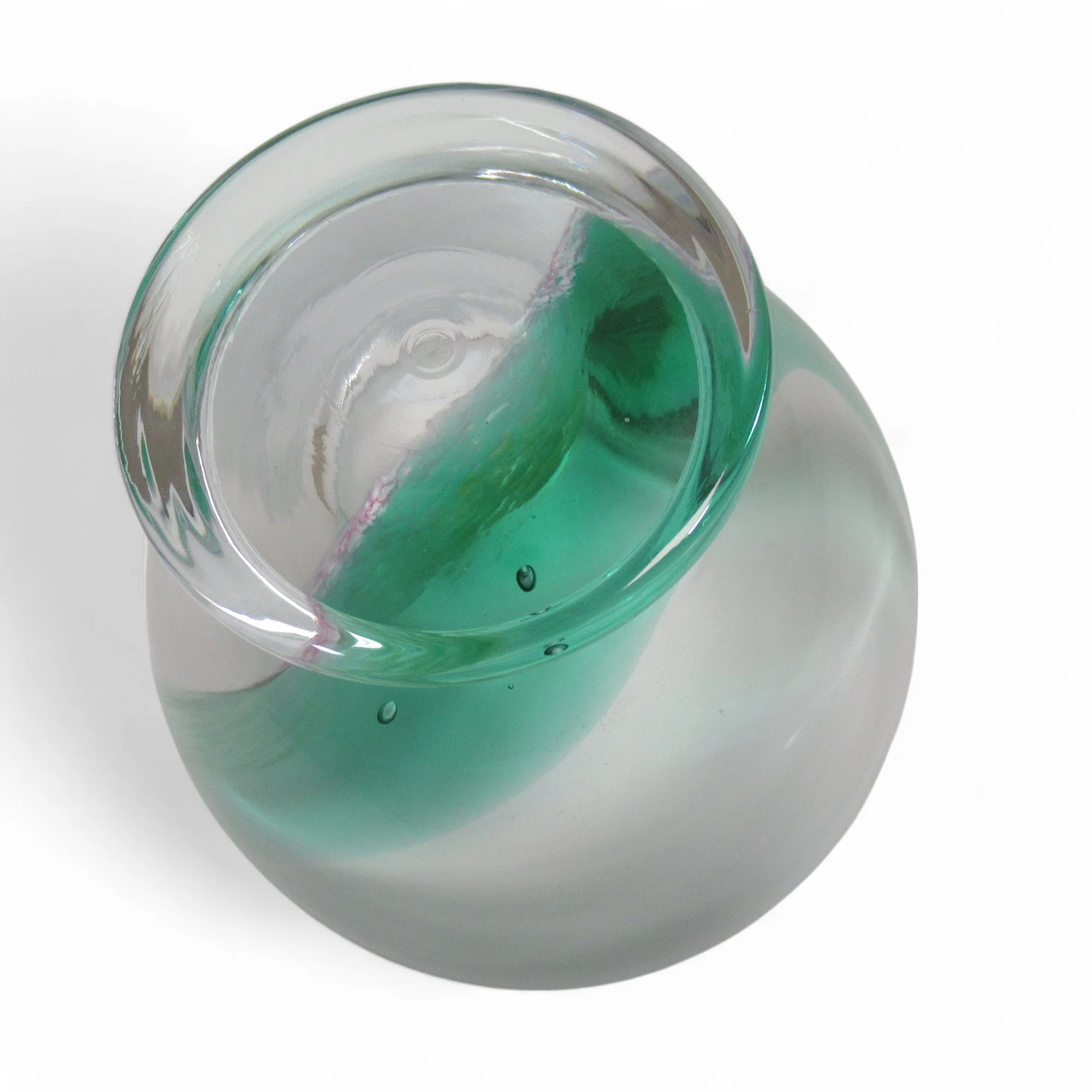 Caithness Scottish Glass Bowl Green Swirl Boxed Decorative | Preloved - Image 5