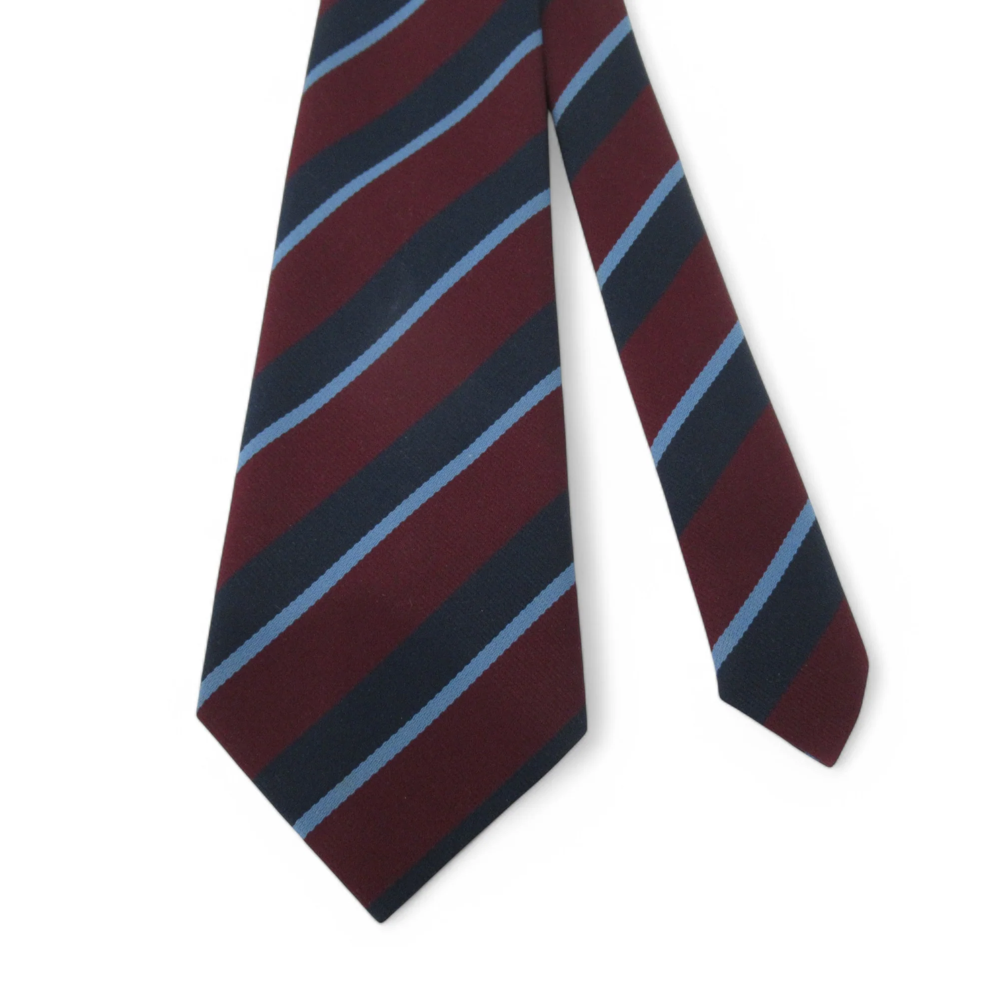 Canda Vintage Tie Burgundy Blue Stripe Menswear | Pre-loved - Image 4