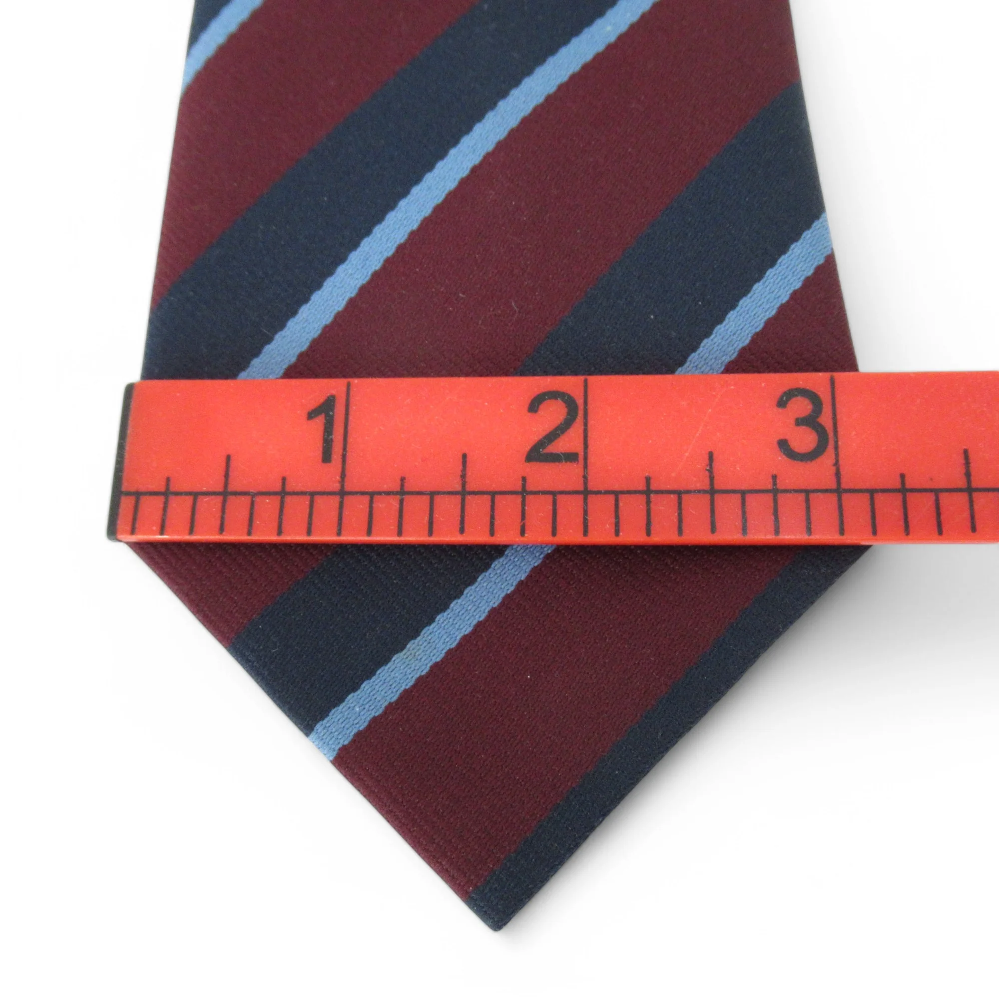Canda Vintage Tie Burgundy Blue Stripe Menswear | Pre-loved - Image 5