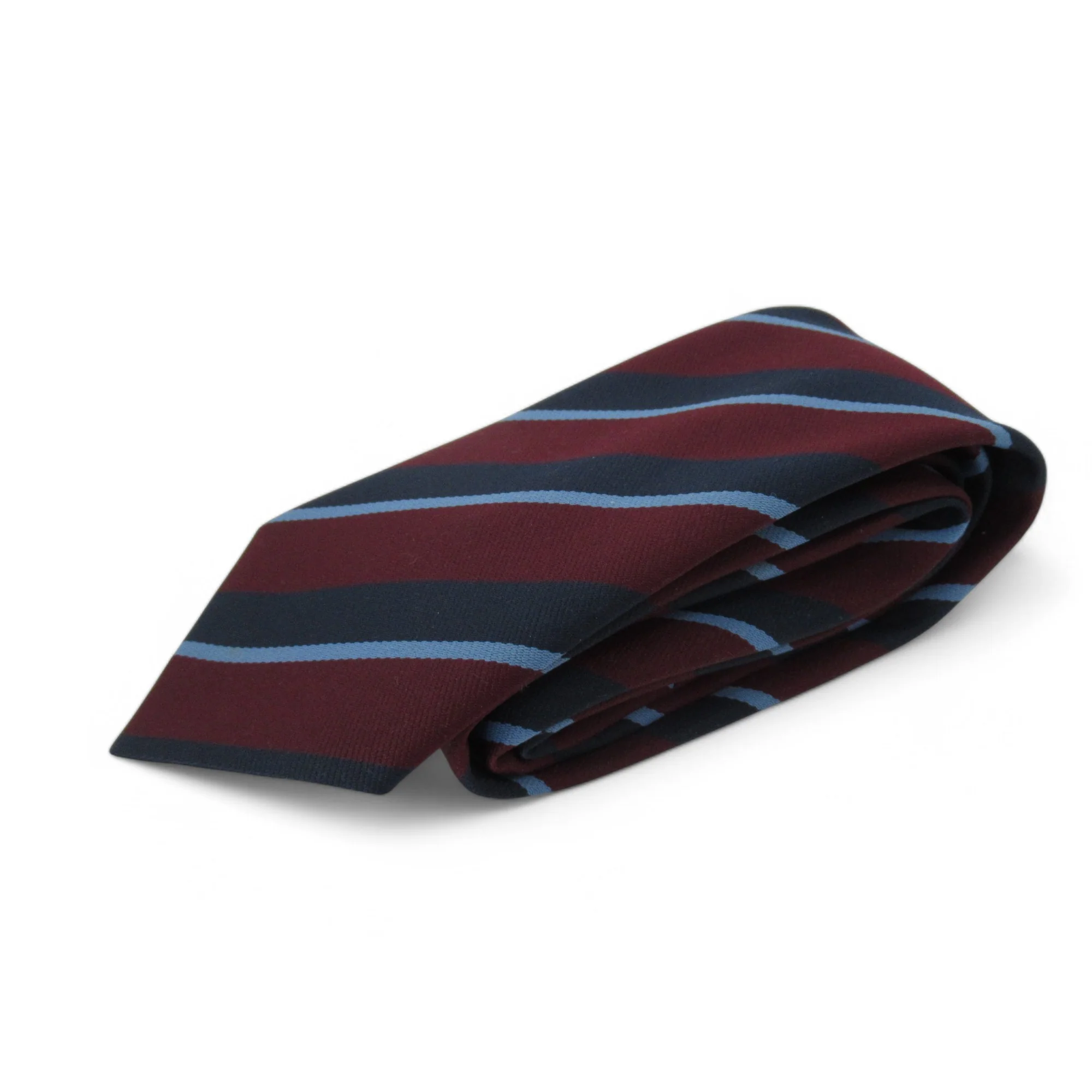Canda Vintage Tie Burgundy Blue Stripe Menswear | Pre-loved - Image 6