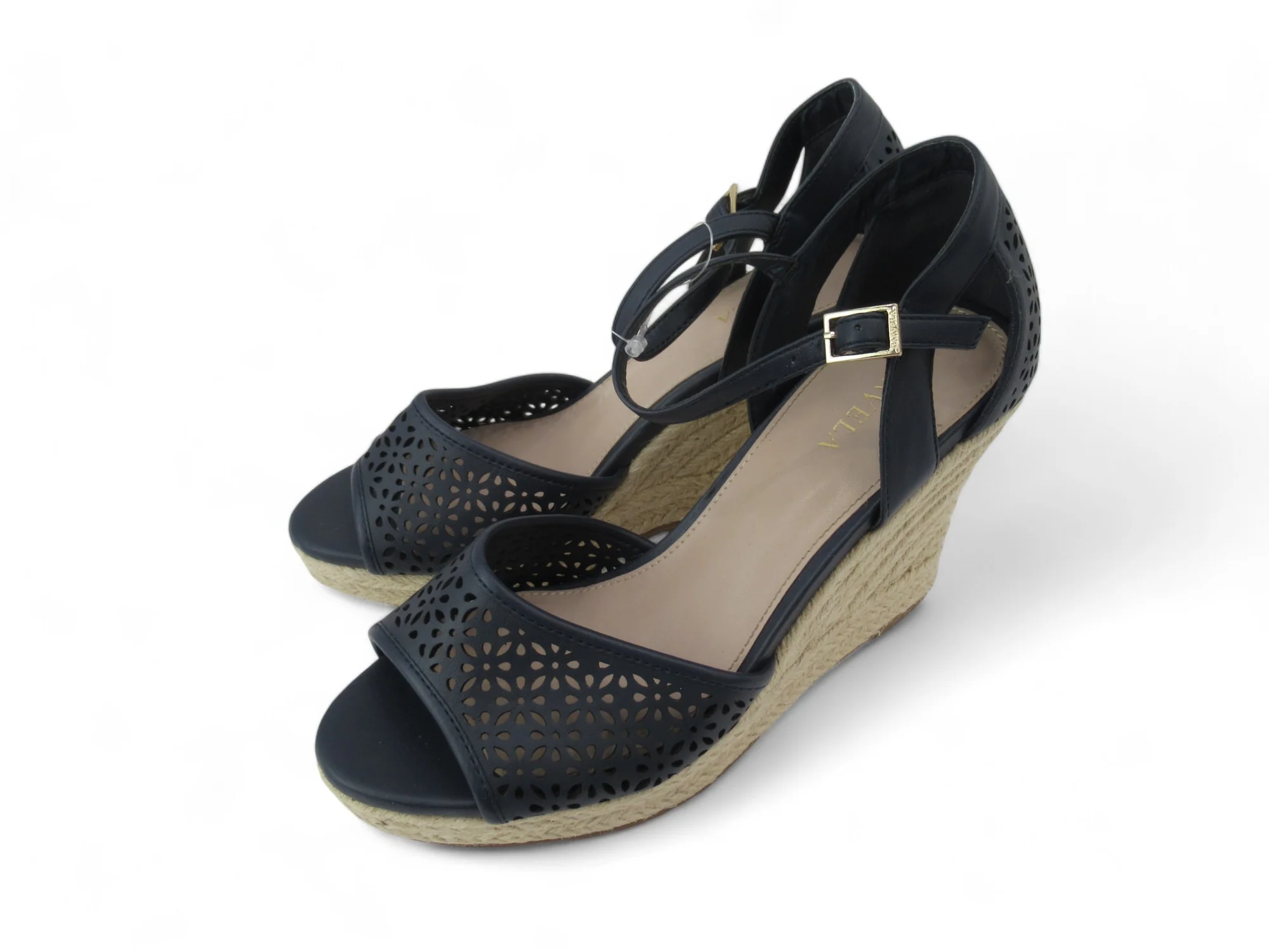Carvela UK 4 Black Wedge Heel Sandals Womenswear | Preloved - Image 4