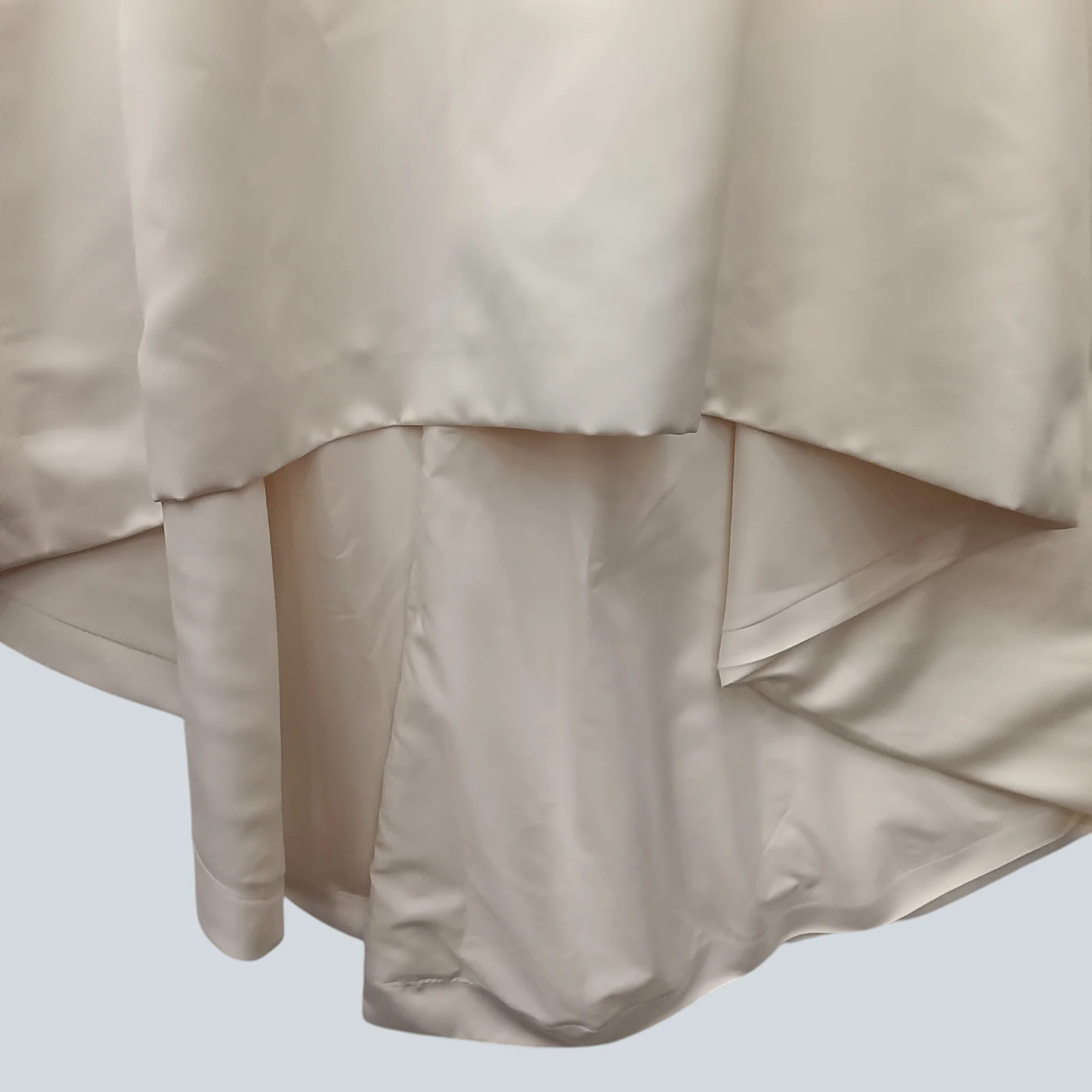 Catherine Jane Ladies Ivory Satin Wedding Hi-low Dress 2Pieces Embellished Top UK Medium Womenswear | Pre-loved - Image 5