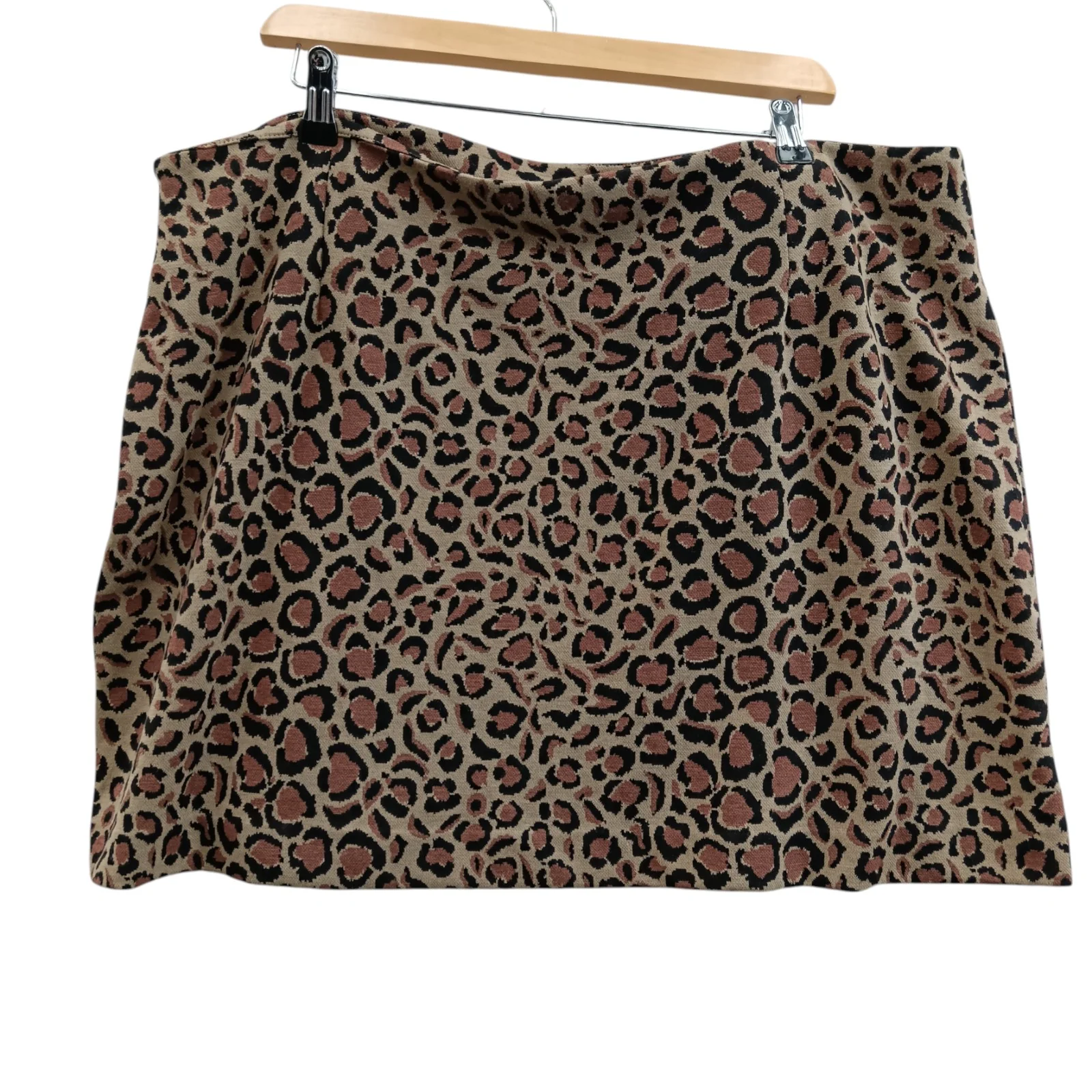Celia Birtwell for NEXT Ladies  Tan& Black Leopard Print Mini Skirt UK 22  - Womenswear | Pre-loved - Image 2