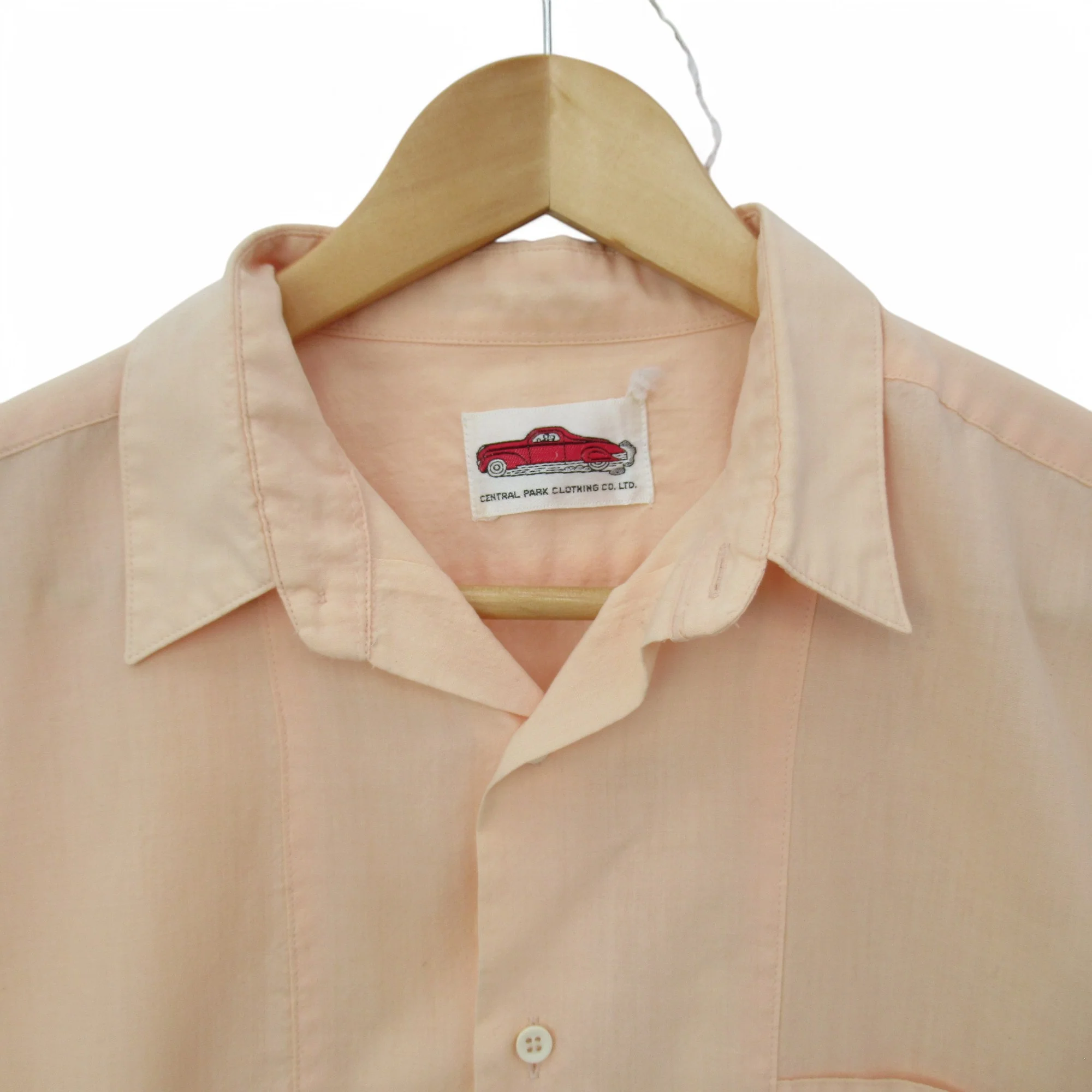 Central Park Clothing Co Ltd Vintage Shirt Peach Medium Menswear | Pre-loved - Image 2