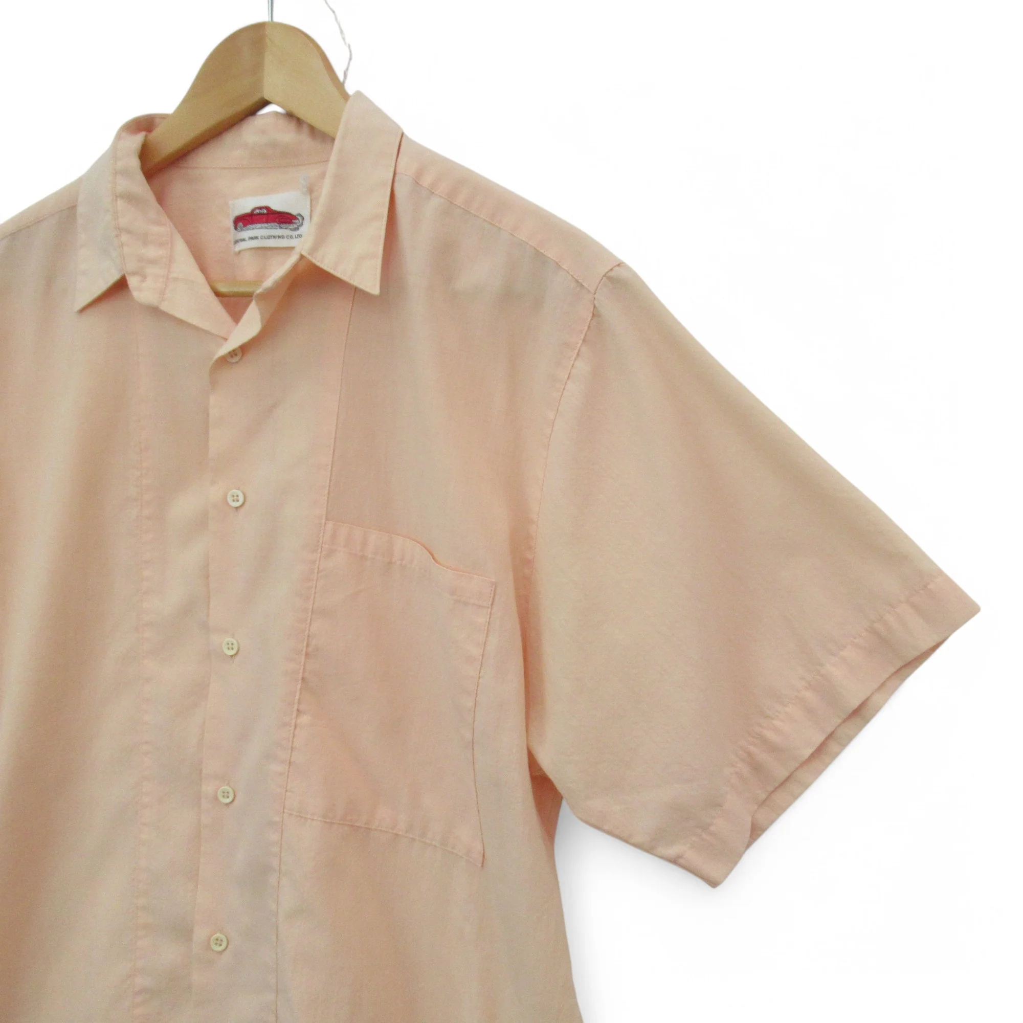 Central Park Clothing Co Ltd Vintage Shirt Peach Medium Menswear | Pre-loved - Image 3