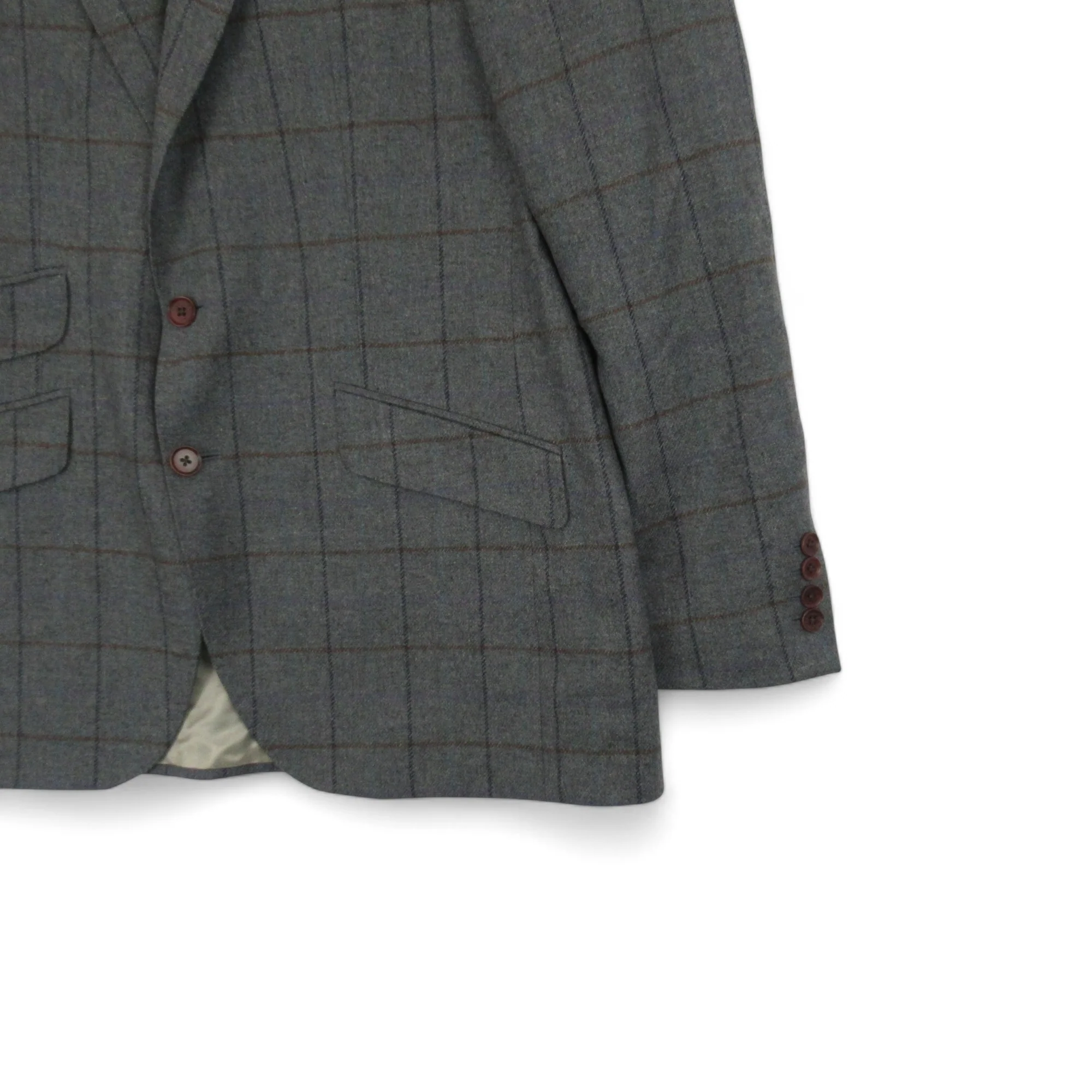 Charles Tyrwhitt 42R Grey Wool Blazer Jacket Menswear | Preloved - Image 2