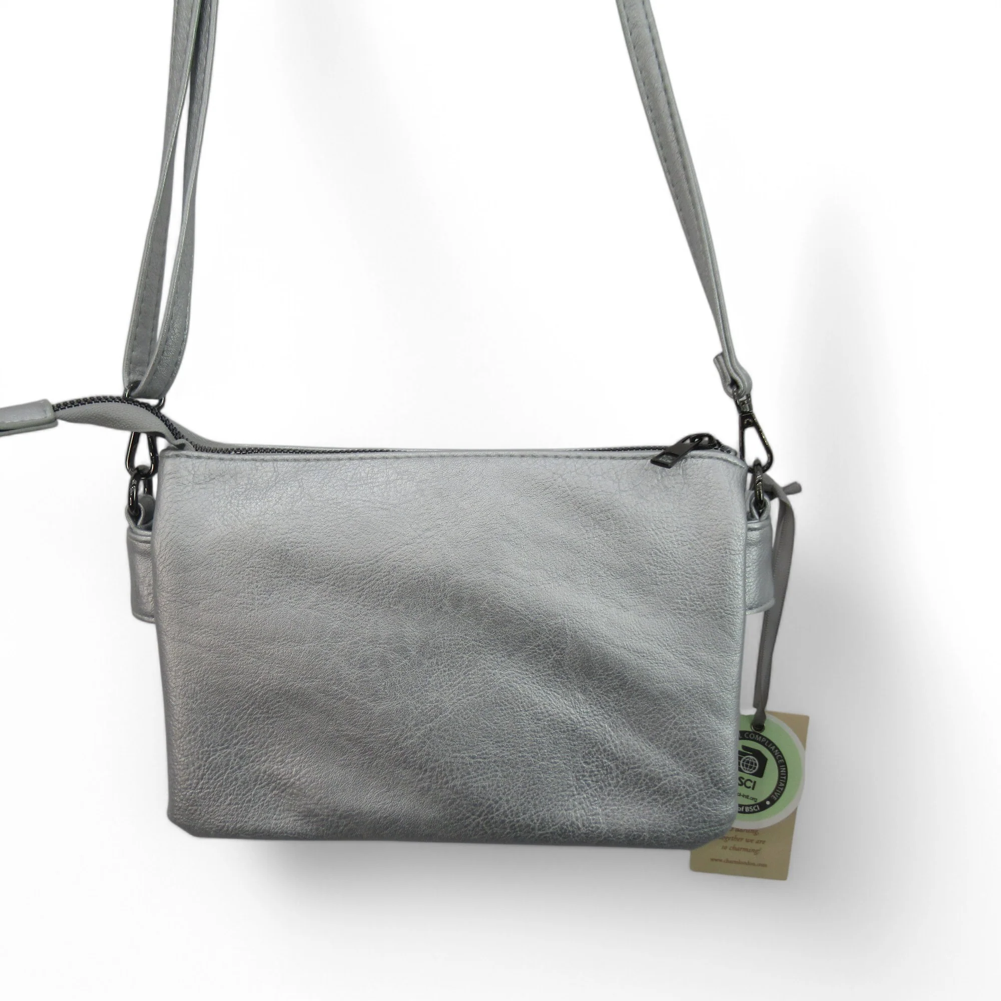 Charm London Crossbody Handbag Silver Small Womenswear | Preloved - Image 3
