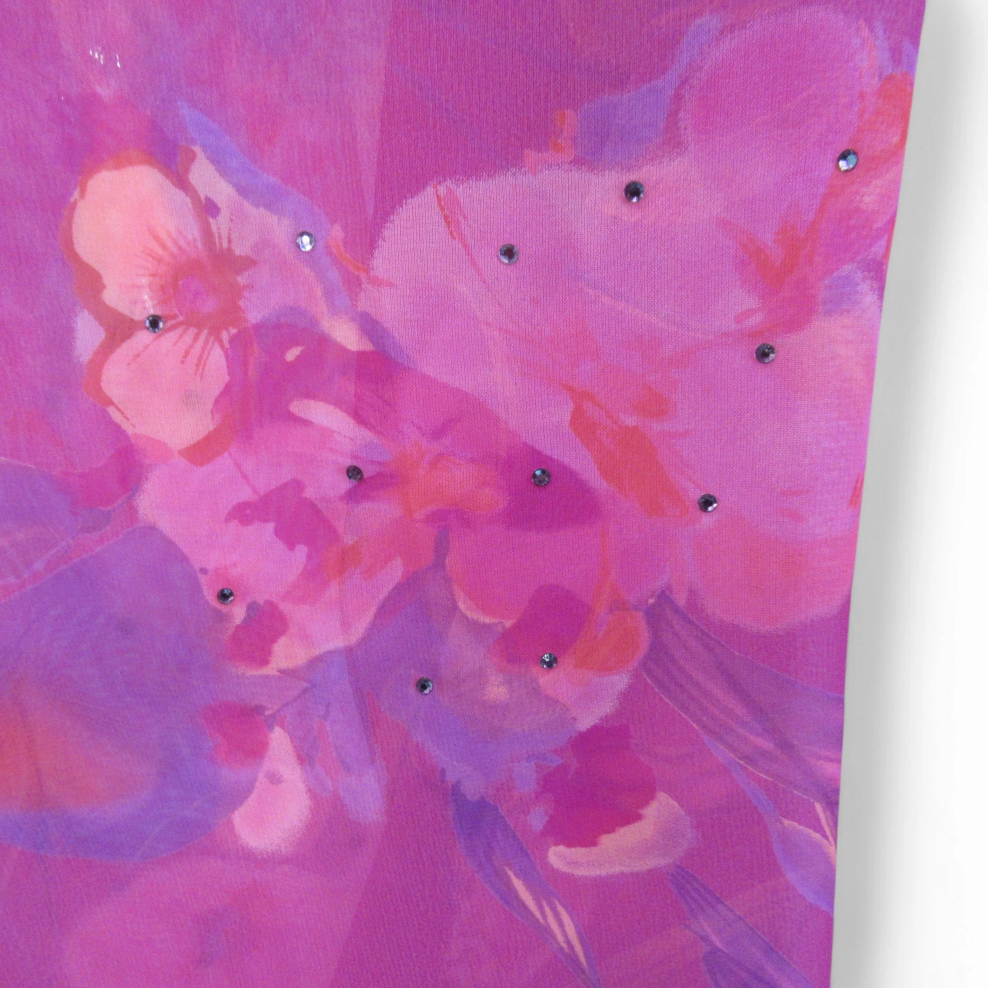 Chiffon Scarf Shawl Pink Floral Womenswear | Preloved - Image 3