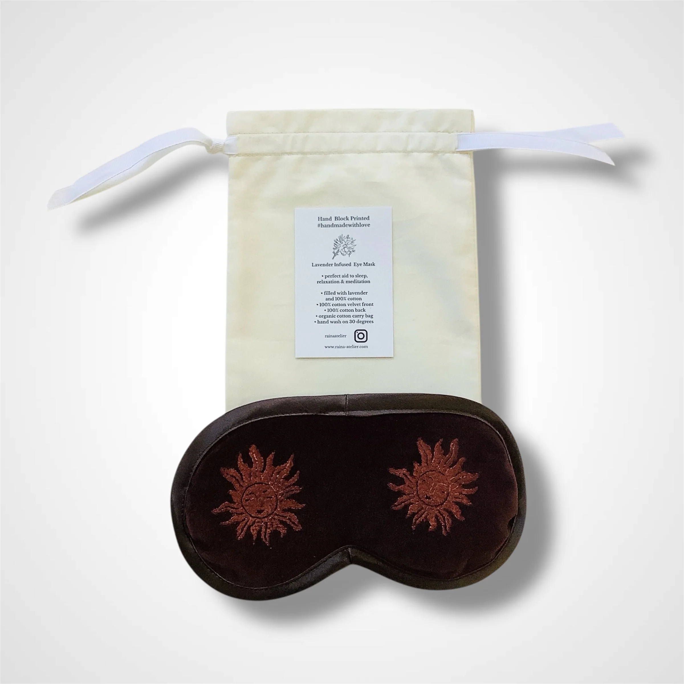 Chocolate Sun and Moon | Eye mask | Raina Atelier - Image 4