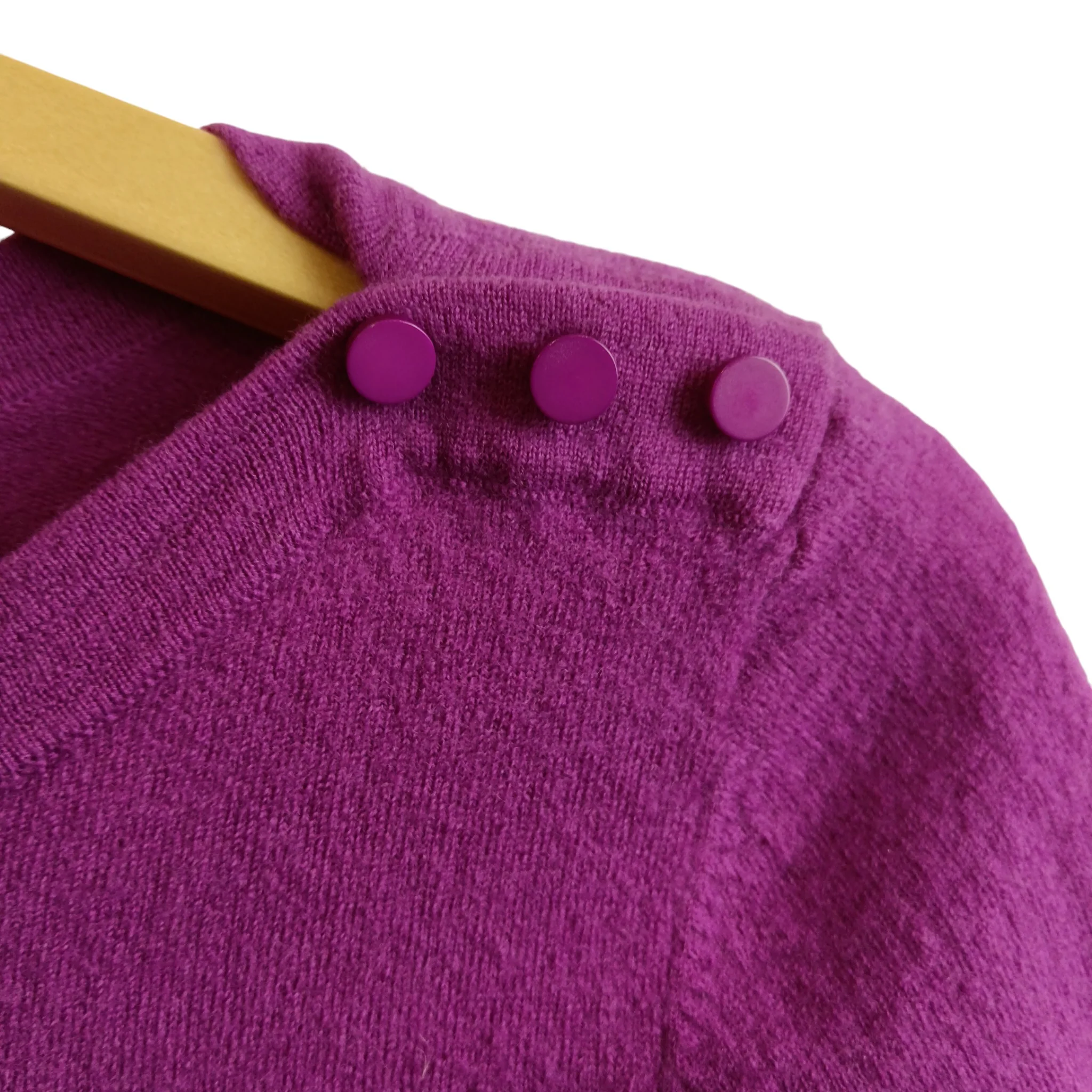 Christian Siriano Pure Merion Wool Women's  Fuchsia Jumper UK Large- Womenswear | Pre-loved - Image 4