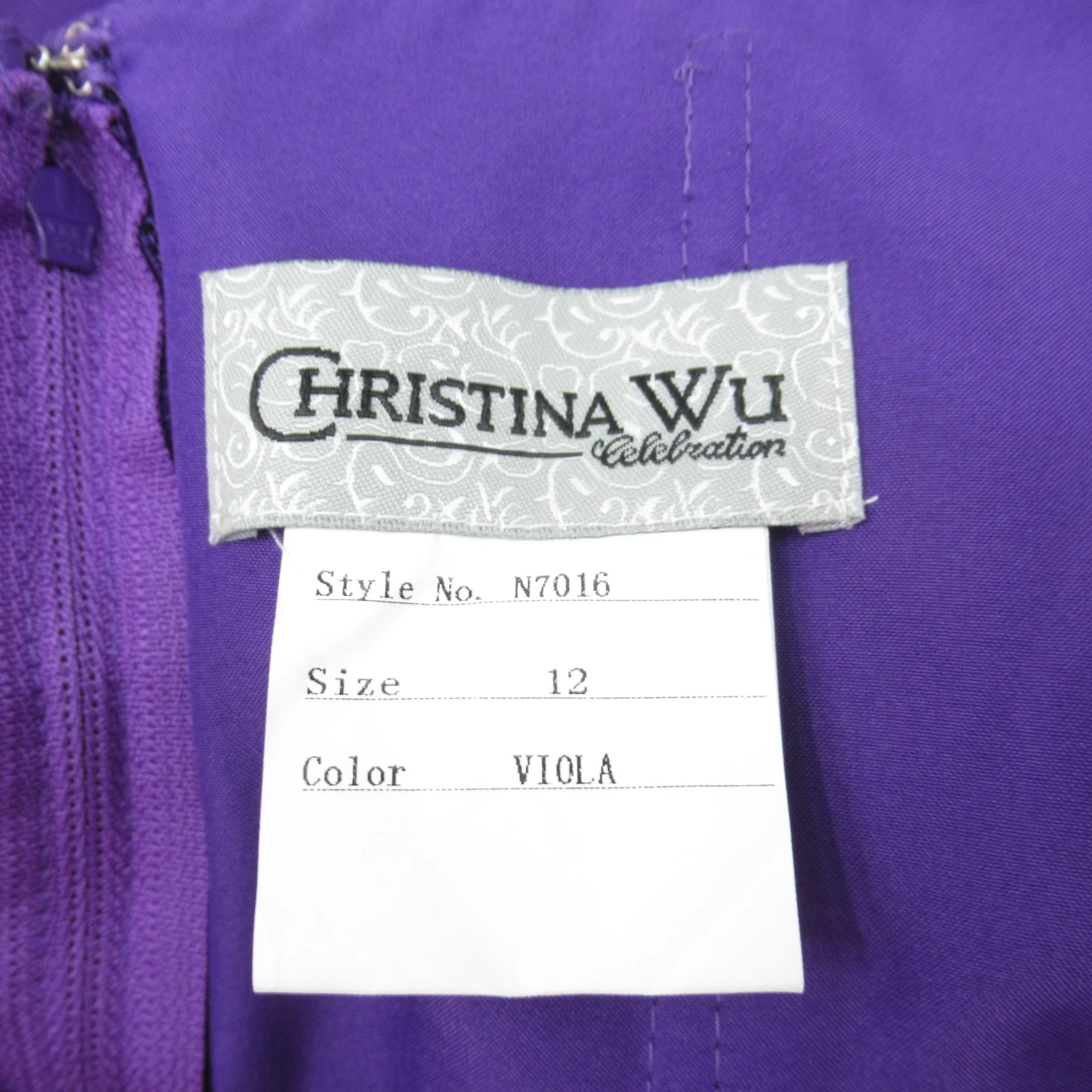 Christina Wu Bridesmaid Dress Purple UK 12 Womenswear | Pre-loved - Image 5