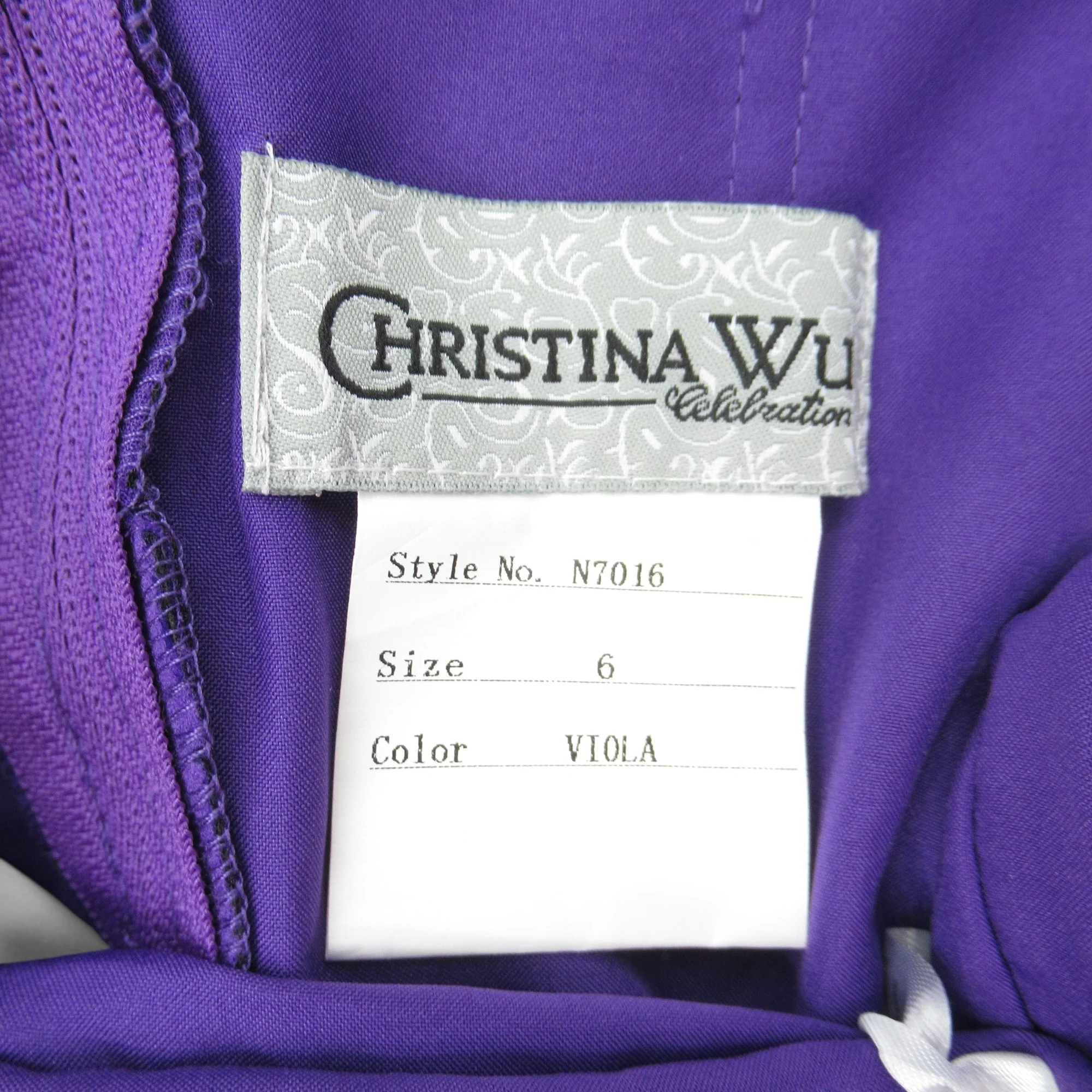 Christina Wu Bridesmaid Dress Purple UK 6 Womenswear | Pre-loved - Image 6