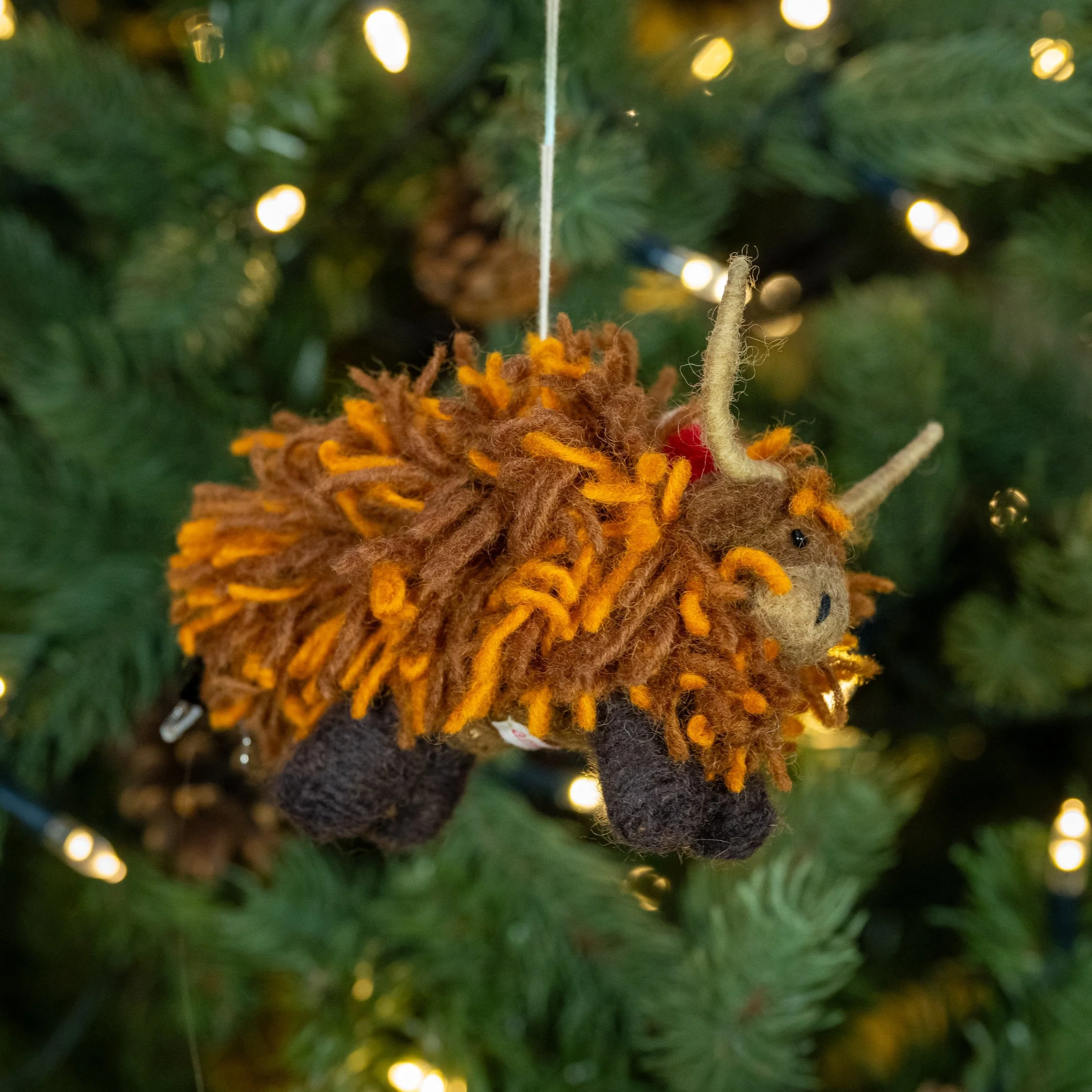 Christmas Highland Cow | Handmade Christmas Decoration - Image 3