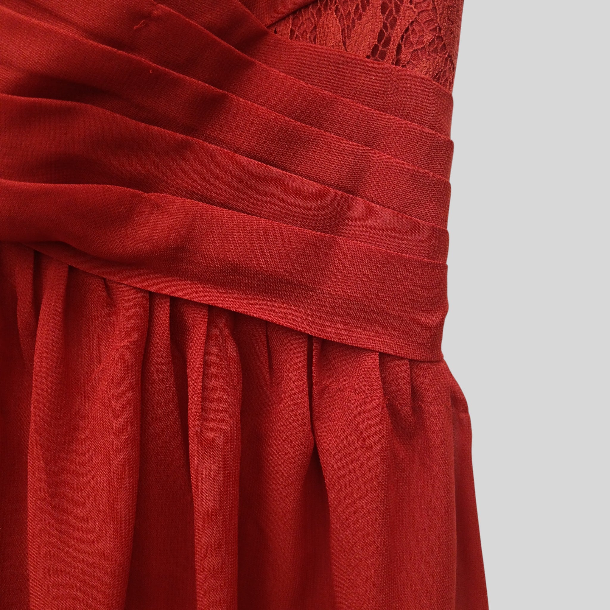Cicinia Rust "Kayla" Long  Bridesmaid Dress Lace Top  UK 10 - Tags On-  Womenswear | Pre-loved - Image 5