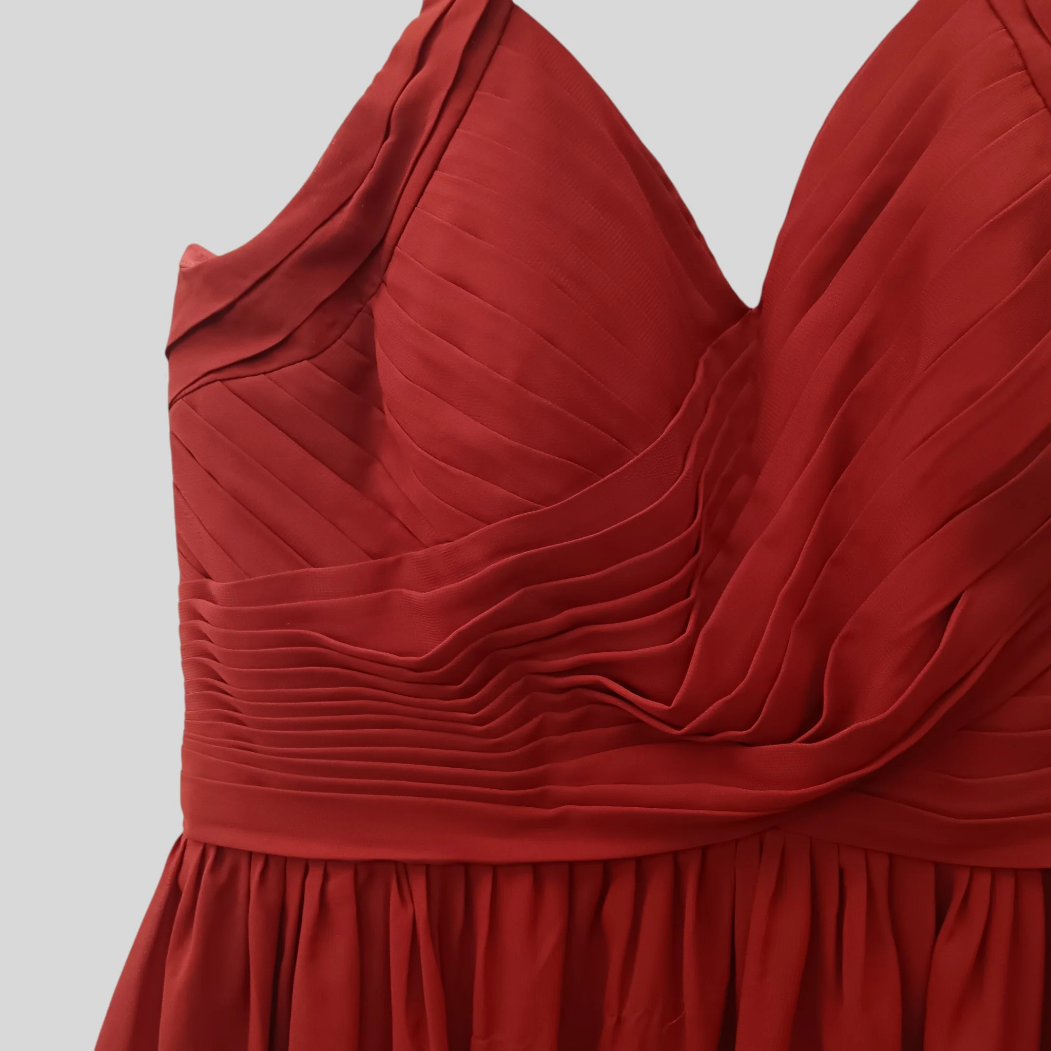 Cicinia Rust Long  Bridesmaid Dress Tie Neck  UK 10 -  Womenswear | Pre-loved - Image 3