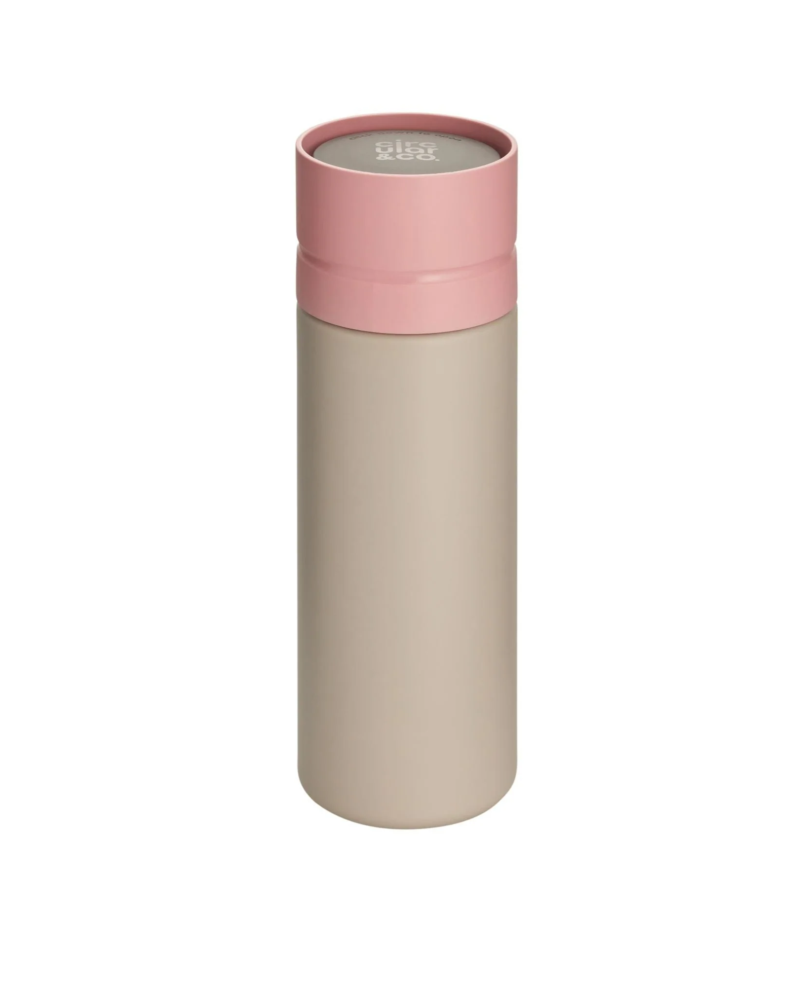 Circular & Co Pink & Beige Sustainable Reusable Water Bottle - Image 2