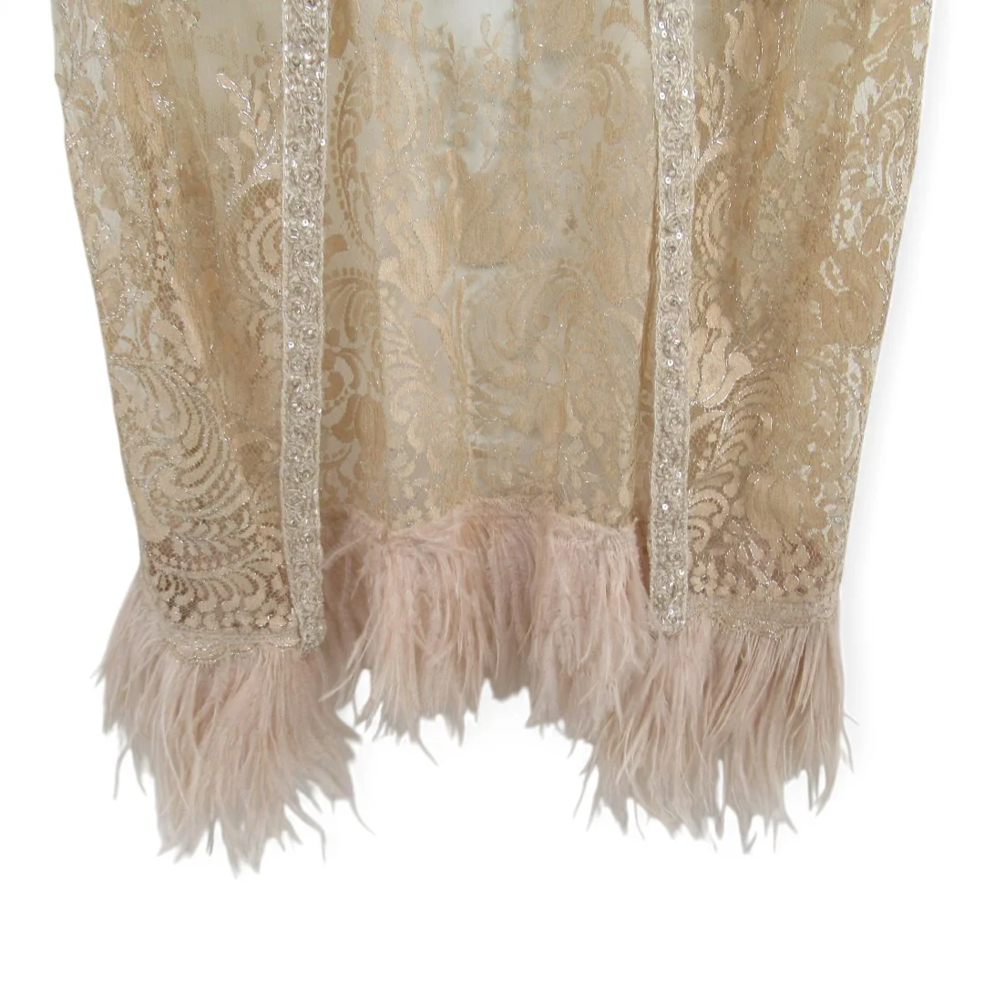 Claire Mischevani Mother Of Bride Lace Jacket UK 12 Pink Womenswear | Pre-loved - Image 6
