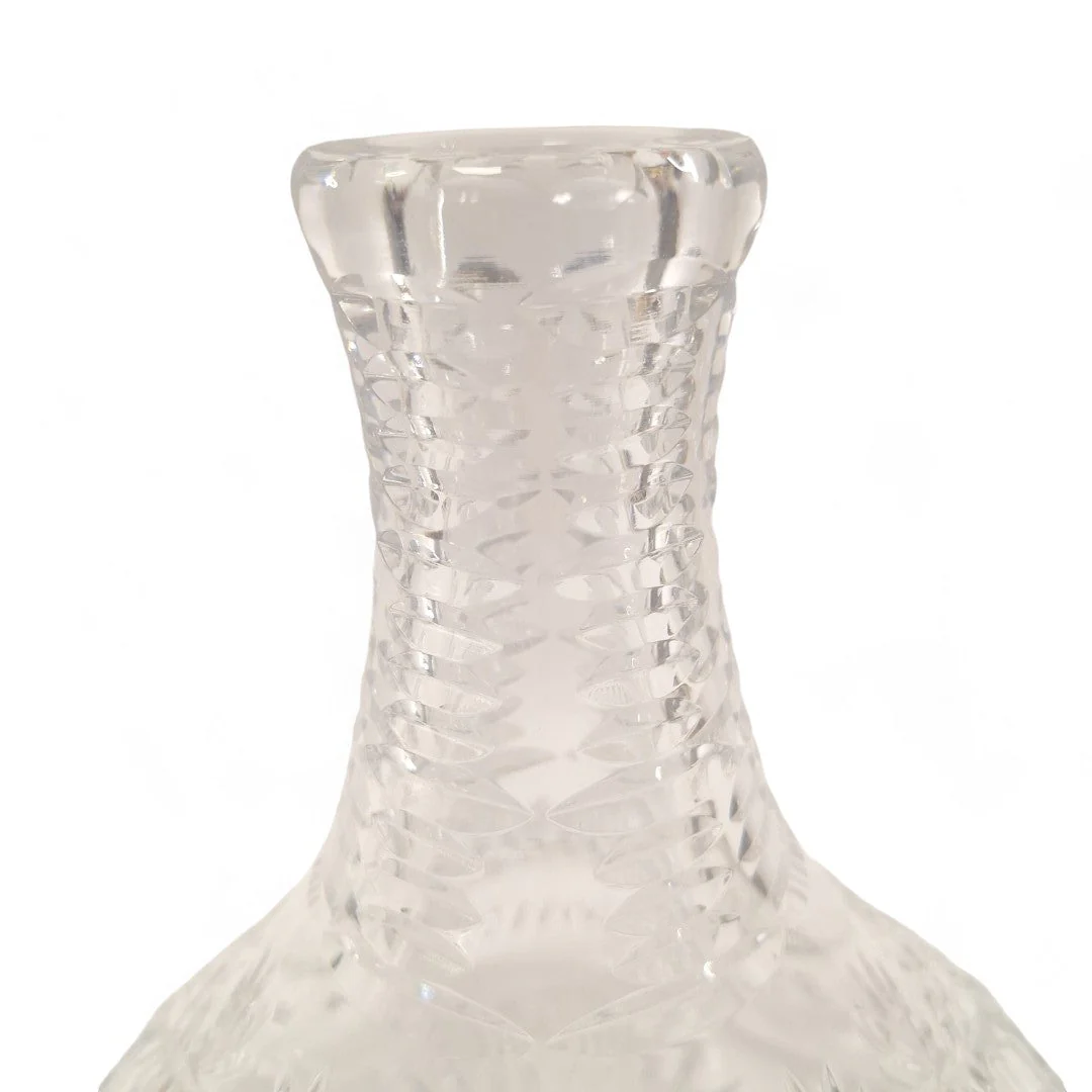 Crystal Ships Decanter Cut Glass Clear Unmarked 20cm | Preloved - Image 2