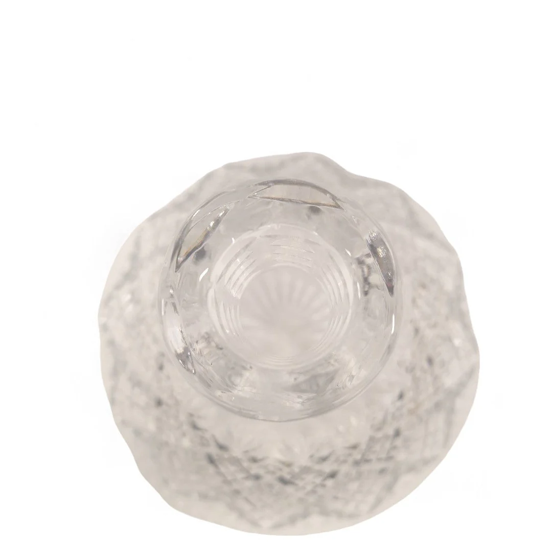 Crystal Ships Decanter Cut Glass Clear Unmarked 20cm | Preloved - Image 4