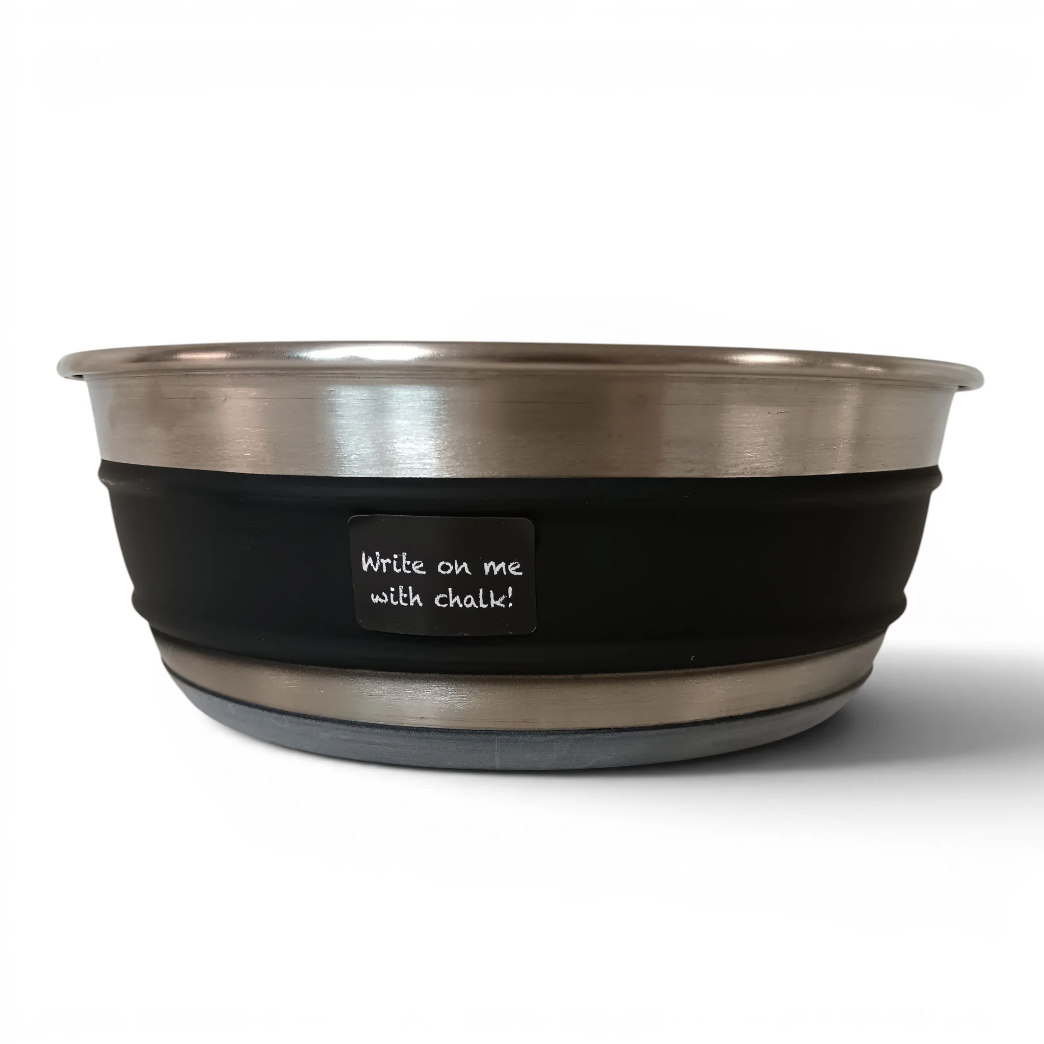 Classic Luxury Pet Bowl Stainless Steel Chalkboard Design Size Extra Large | Pre-loved - Image 3