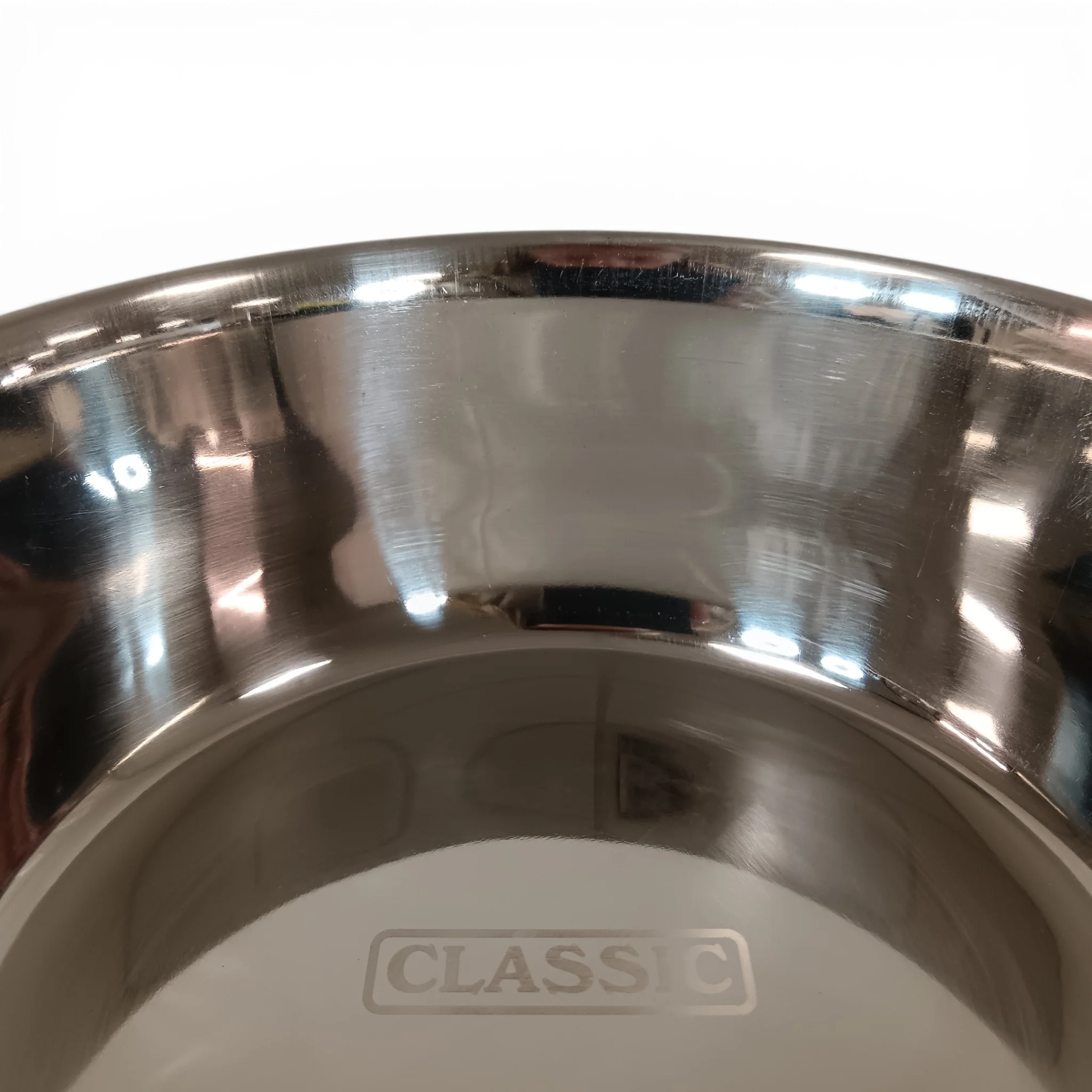 Classic Luxury Pet Bowl Stainless Steel Cubic Print Size Extra Large | Pre-loved - Image 3